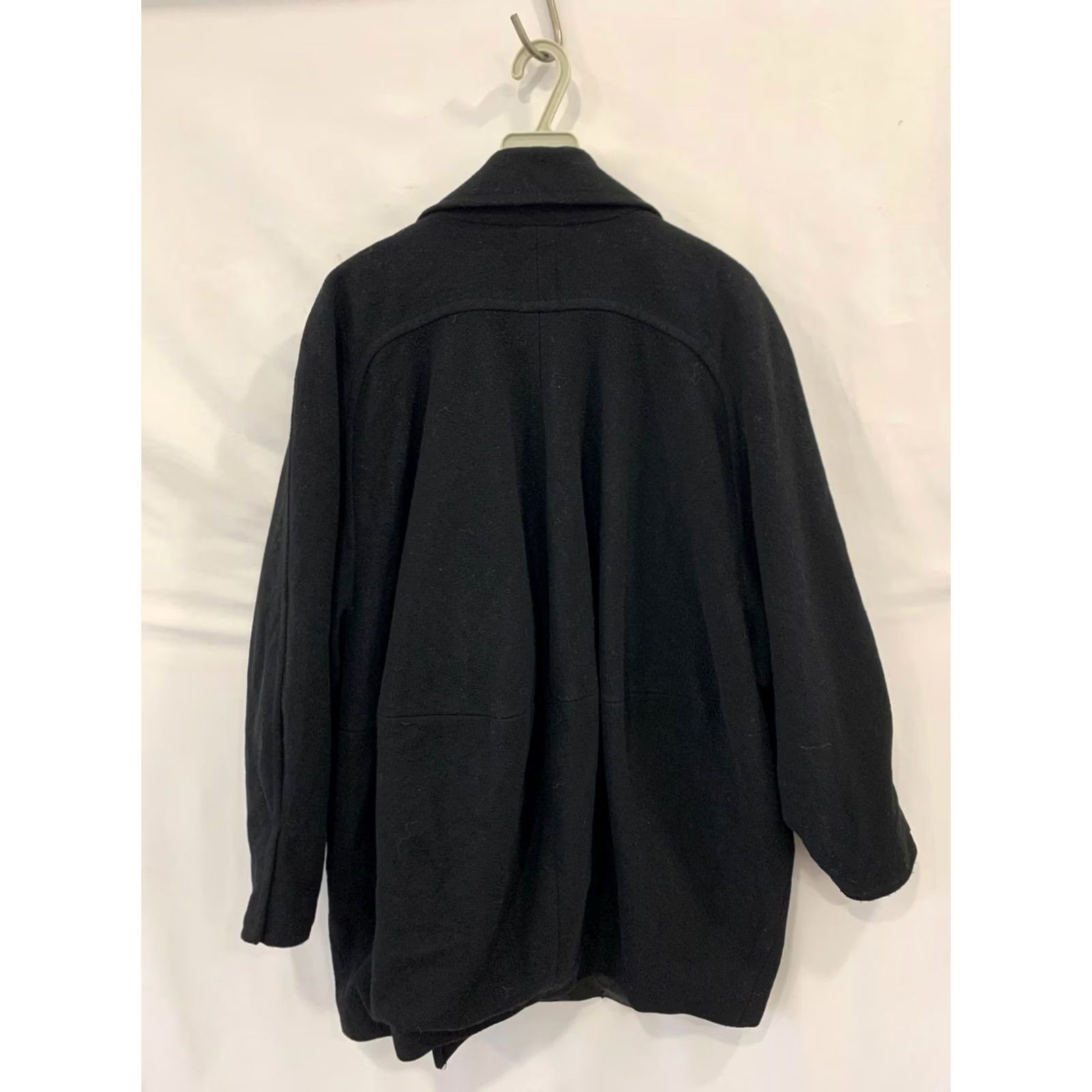 Lanvin VINTAGE Lanvin Paris Wool Blend Coat Black Oversized XL Overcoat Peacoat Women Mens? XL Size XL / US 12-14 / IT 48-50 - 2 Thumbnail