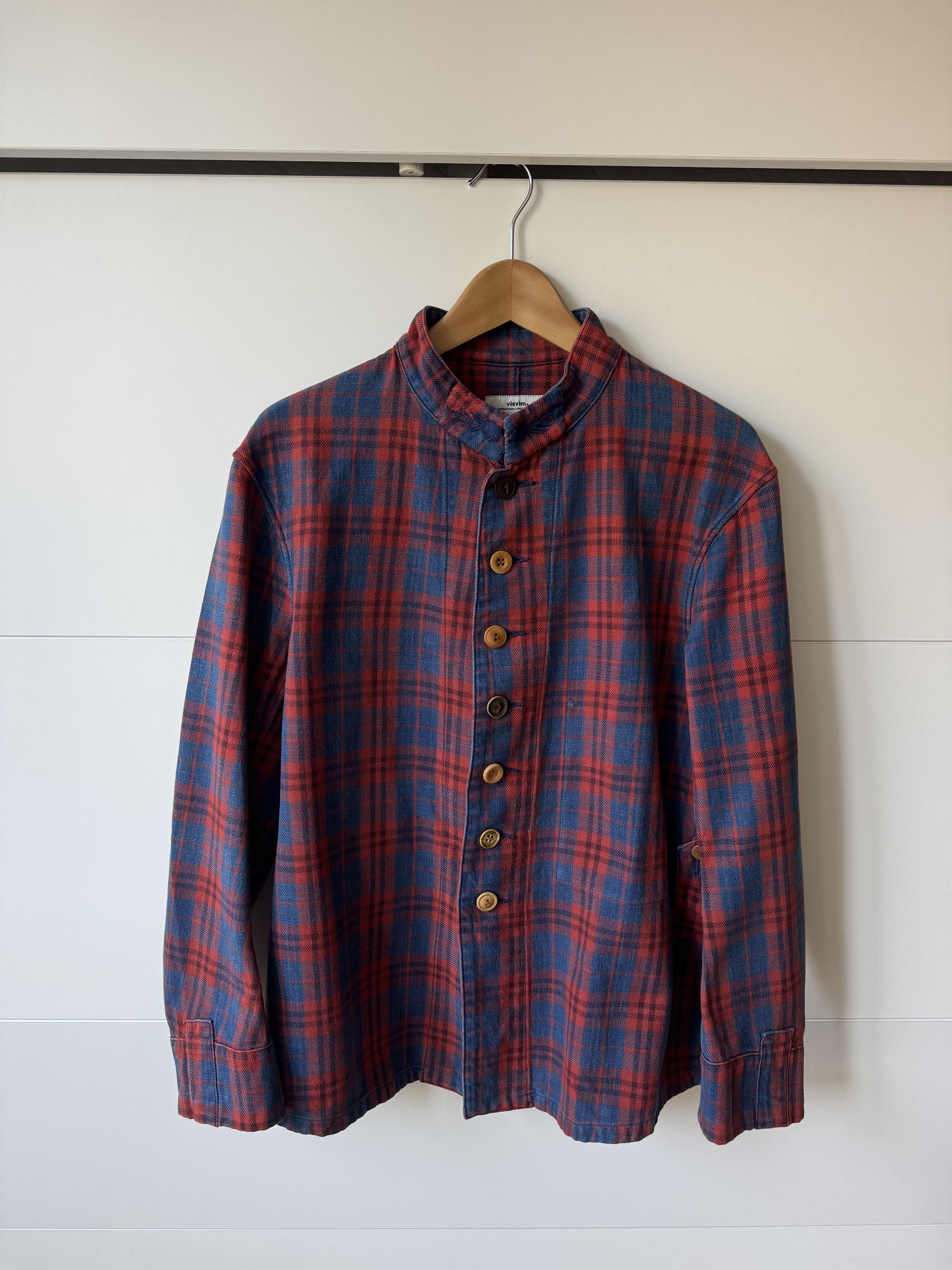 Visvim [3] Lugli Jacket Indigo Check in Red (AW14) Size US L / EU 52-54 / 3 - 1 Thumbnail