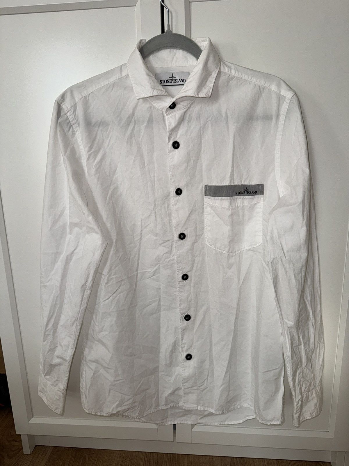 Stone Island Stone Island white shirt with logo Size US M / EU 48-50 / 2 - 1 Thumbnail