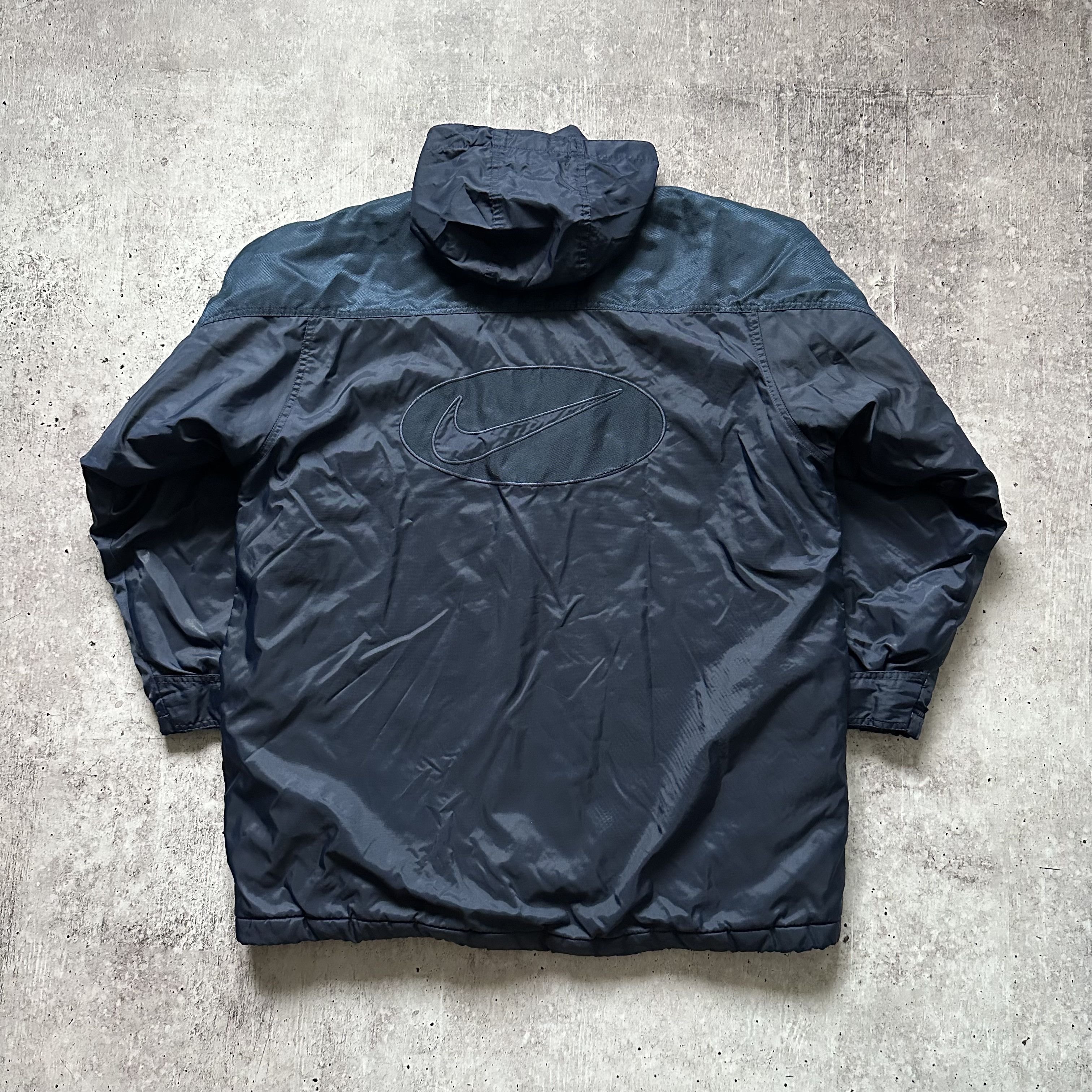 Nike Nike 90s Vintage Big Swoosh Logo Nylon Parka Jacket Size US L / EU 52-54 / 3 - 1 Thumbnail