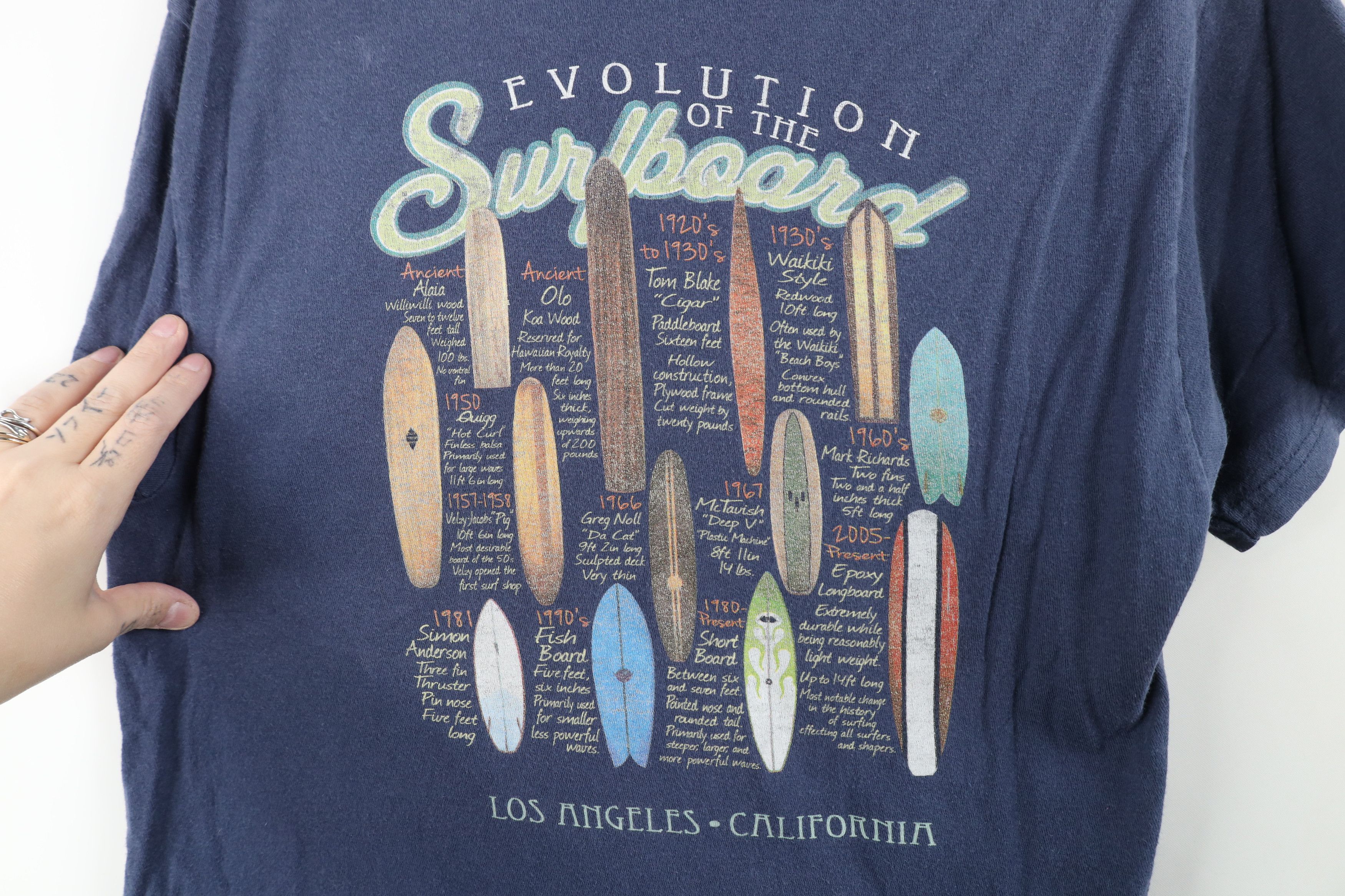 Vintage Vintage Y2K Streetwear Evolution Surfboard Surfing T-Shirt Size US S / EU 44-46 / 1 - 9 Thumbnail