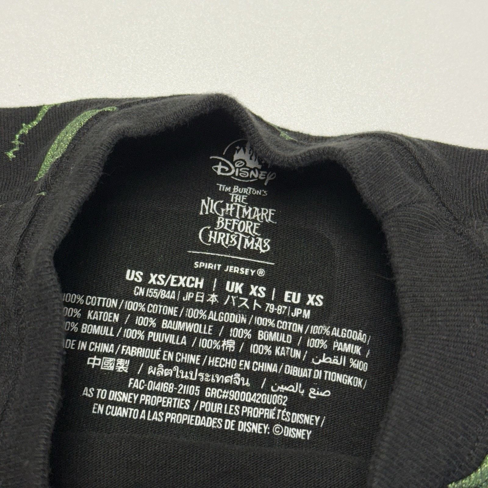 Disney Disney Nightmare Before Christmas Oogie Boogie Spirit Jersey Size US XS / EU 42 / 0 - 8 Thumbnail