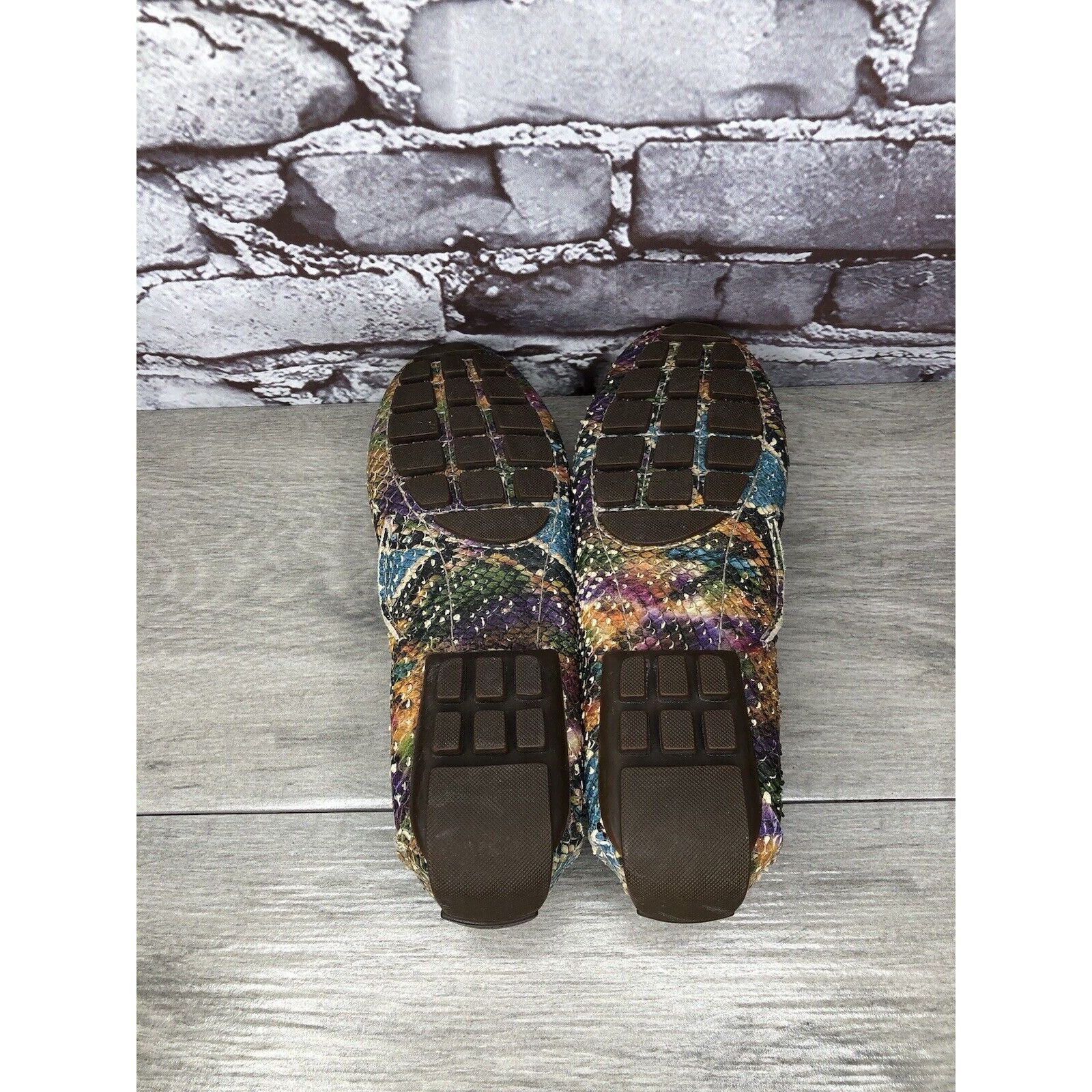 Joseph Marc Joseph New York Cypress Hill Yellow Snakeskin Moc Shoes Size US 6 / IT 36 - 8 Thumbnail