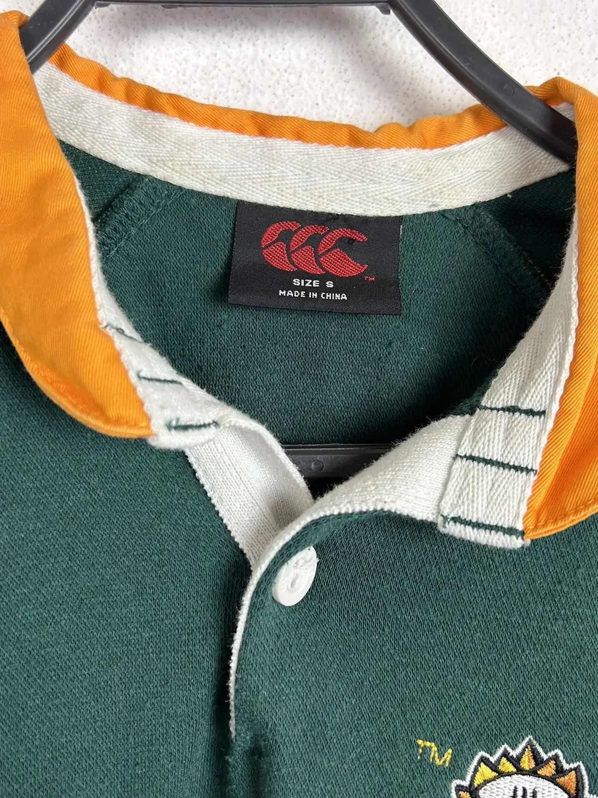 Canterbury of New Zealand 00s Vintage Canterbury x SA Rugby Polo Shirt In Green Size US S / EU 44-46 / 1 - 4 Thumbnail