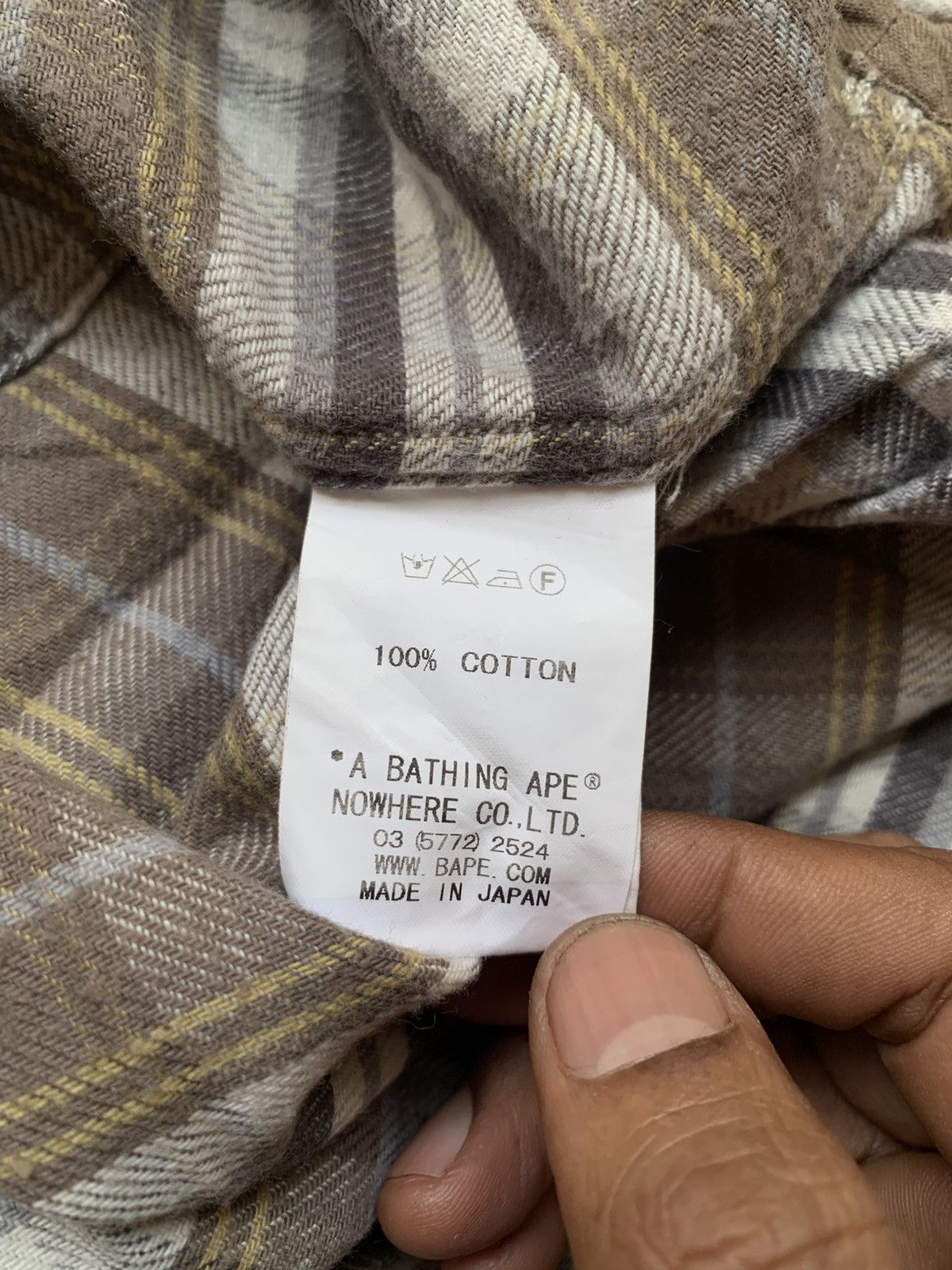 Bape Vintage japanese brand a bathing ape flannel shirt Size US M / EU 48-50 / 2 - 8 Thumbnail