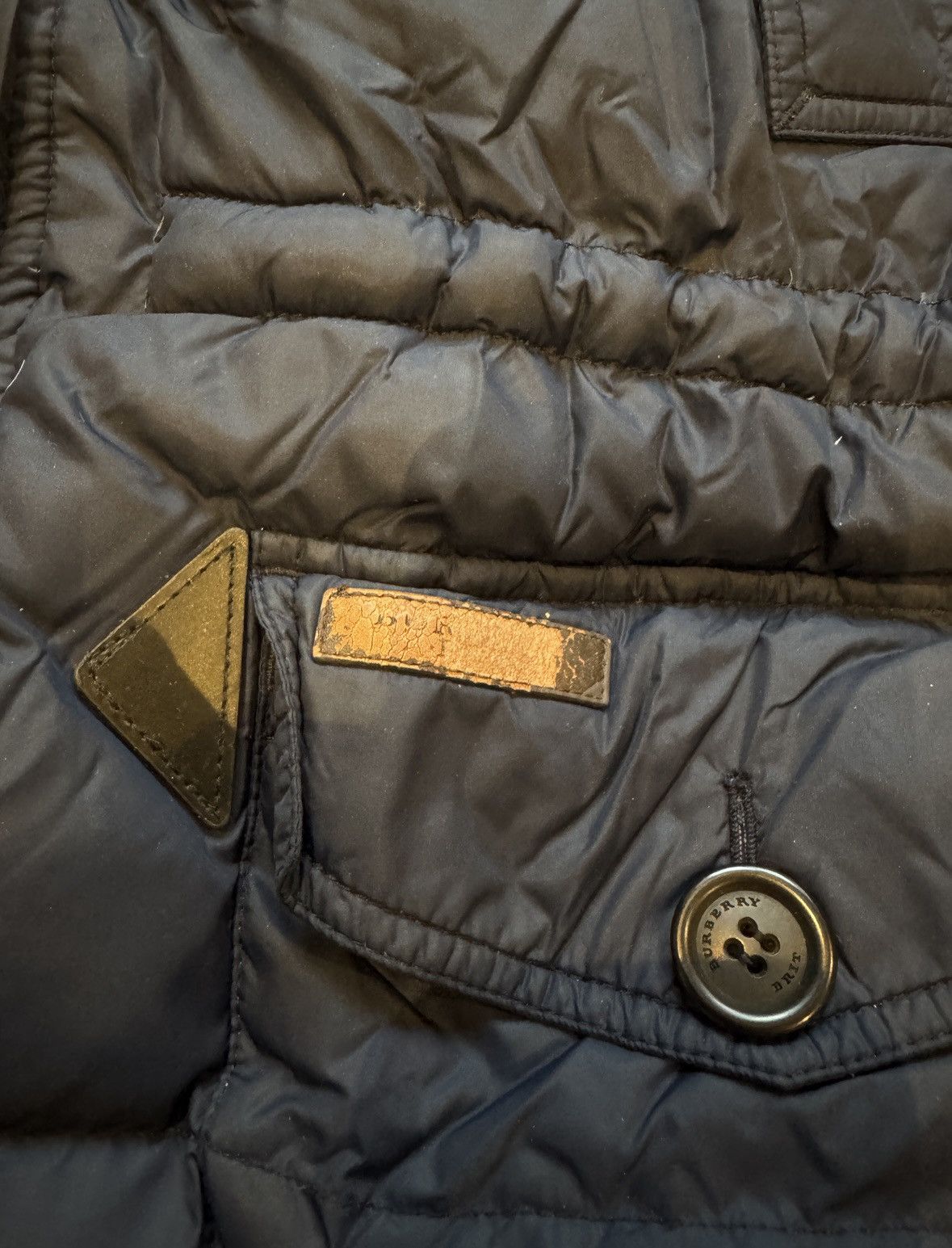Burberry Navy Puffer Winter Parka with Real Fur Hood Burberry Size XL / US 12-14 / IT 48-50 - 3 Thumbnail