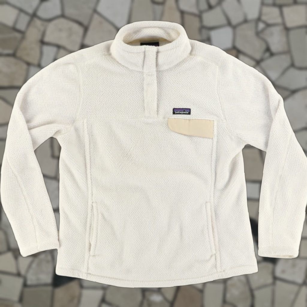 Patagonia Patagonia Retool Fleece Snap T Sweater White Women's XL Shirt Size XL / US 12-14 / IT 48-50 - 1 Thumbnail