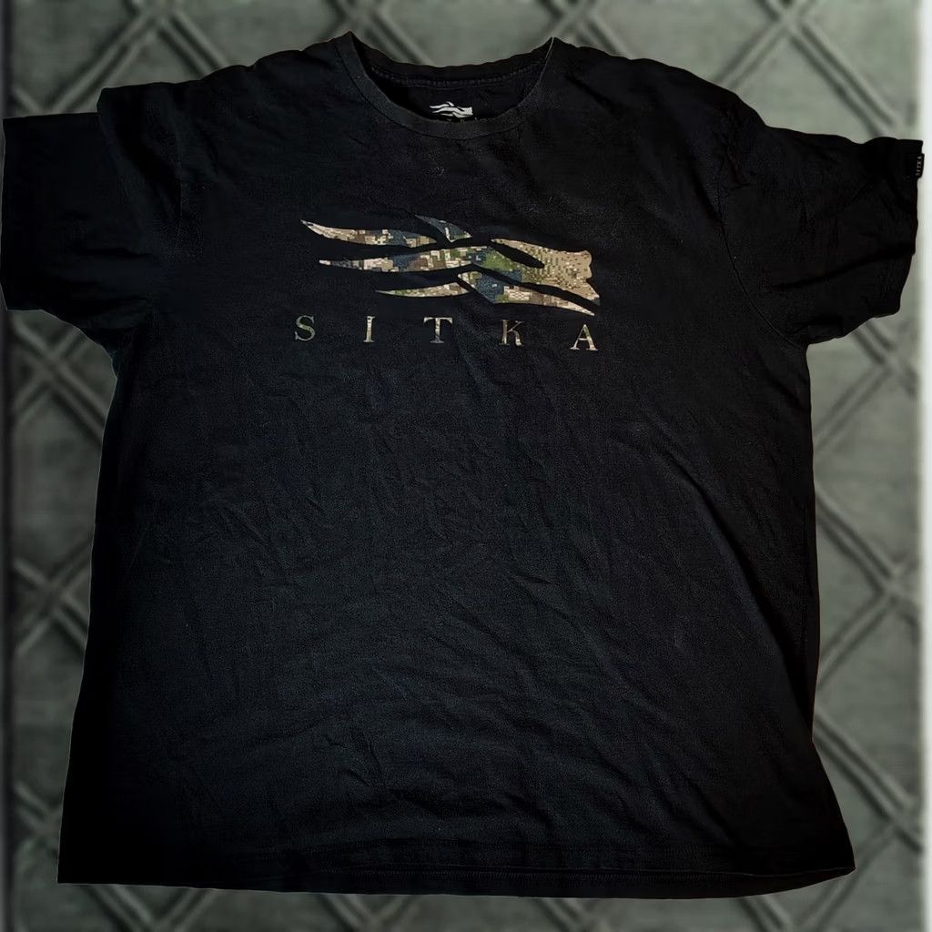 SITKA Sitka Optifade Icon T-shirt Mens XL Black Hunting Logo Size US XL / EU 56 / 4 - 1 Thumbnail