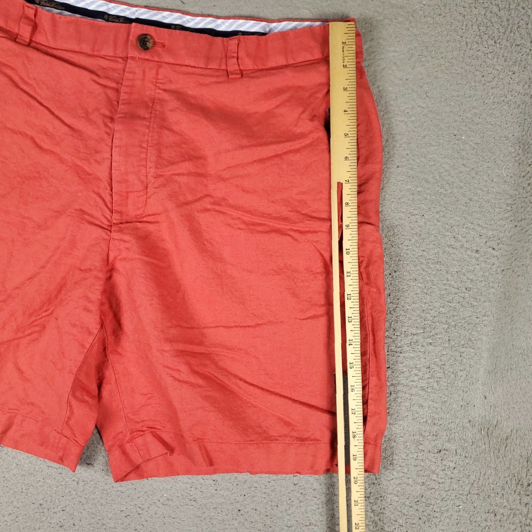 Brooks Brothers Brooks Brothers Shorts Mens 40 Red Linen Chino 9 in Inseam Slash Pocket Pockets Flat Front Regular Size US 40 / EU 56 - 5 Thumbnail