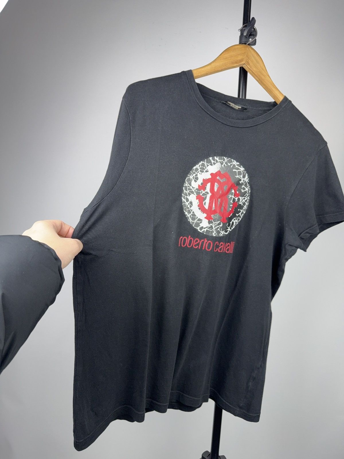 Roberto Cavalli Roberto Cavalli Beachwear Logo Graphic T-Shirt Black Size L Size US L / EU 52-54 / 3 - 2 Thumbnail