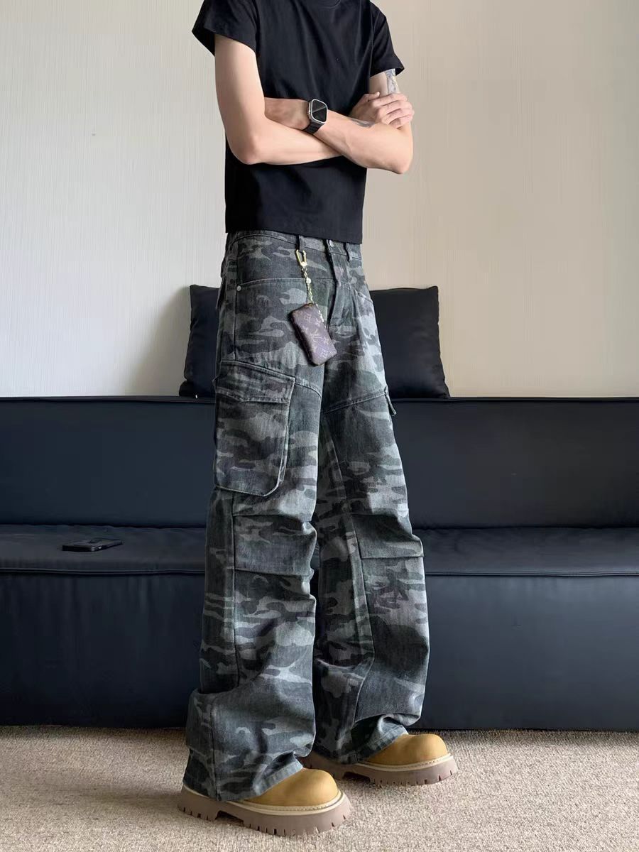 Japanese Brand × Vintage Camouflage Slant Pocket Straight Leg Paratrooper Work Pants Size US 30 / EU 46 - 3 Thumbnail