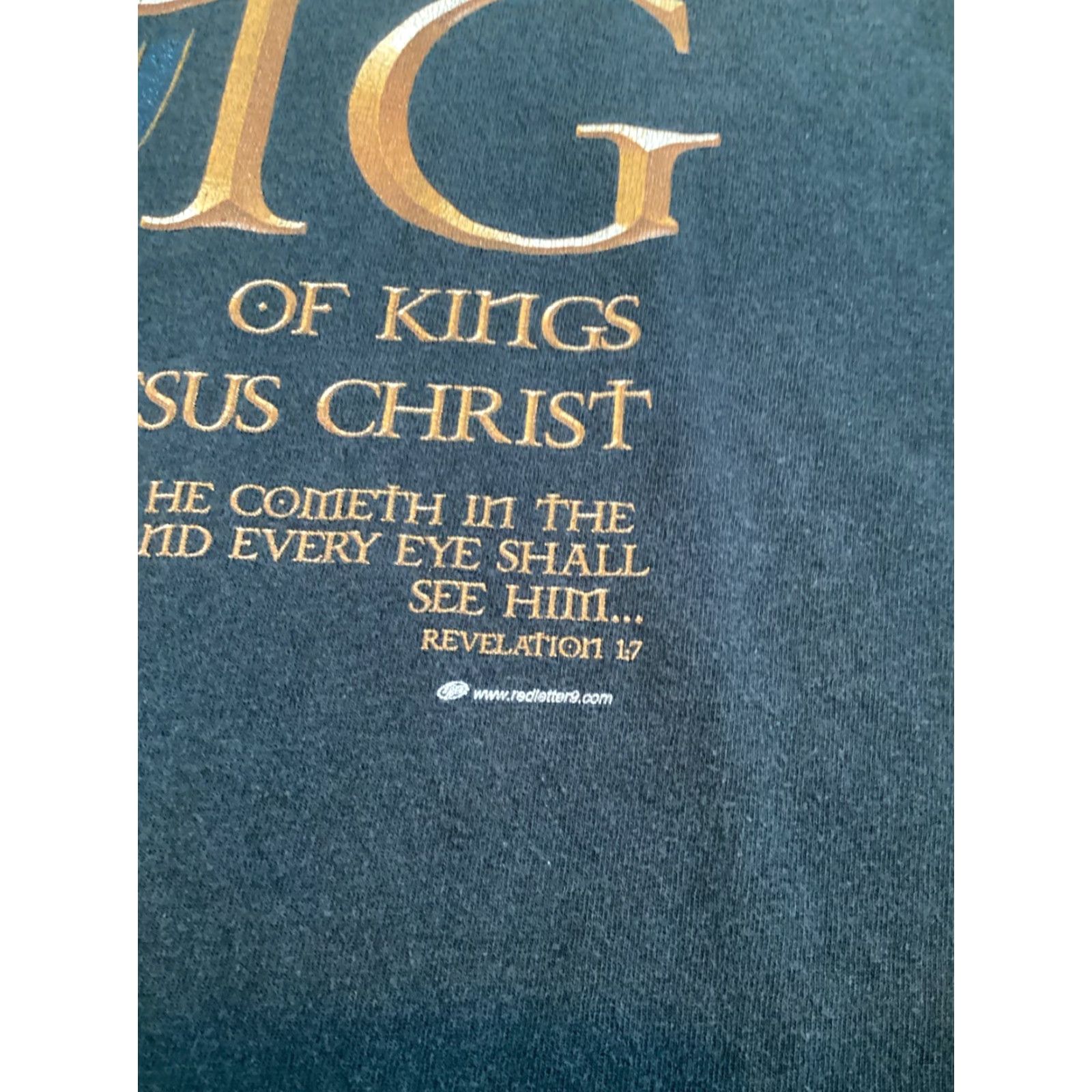 Fruit Of The Loom VINTAGE Fruit of the Loom The Lord of the Rings Jesus T-Shirt XL Black Graphic Print 90s Religious Mens Size US XL / EU 56 / 4 - 3 Thumbnail