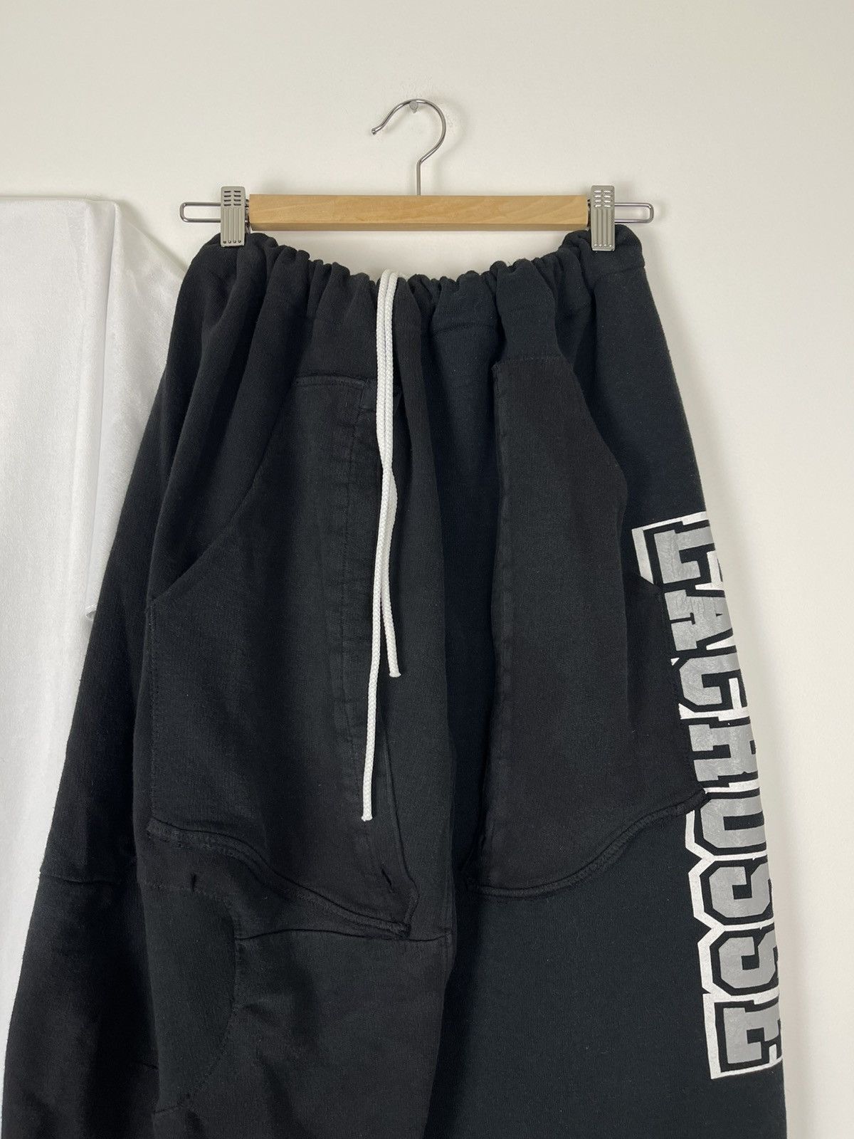 Chorley UpCycled Draped Hoodie Baggy Patchwork Sweatpants Size US 34 / EU 50 - 2 Thumbnail