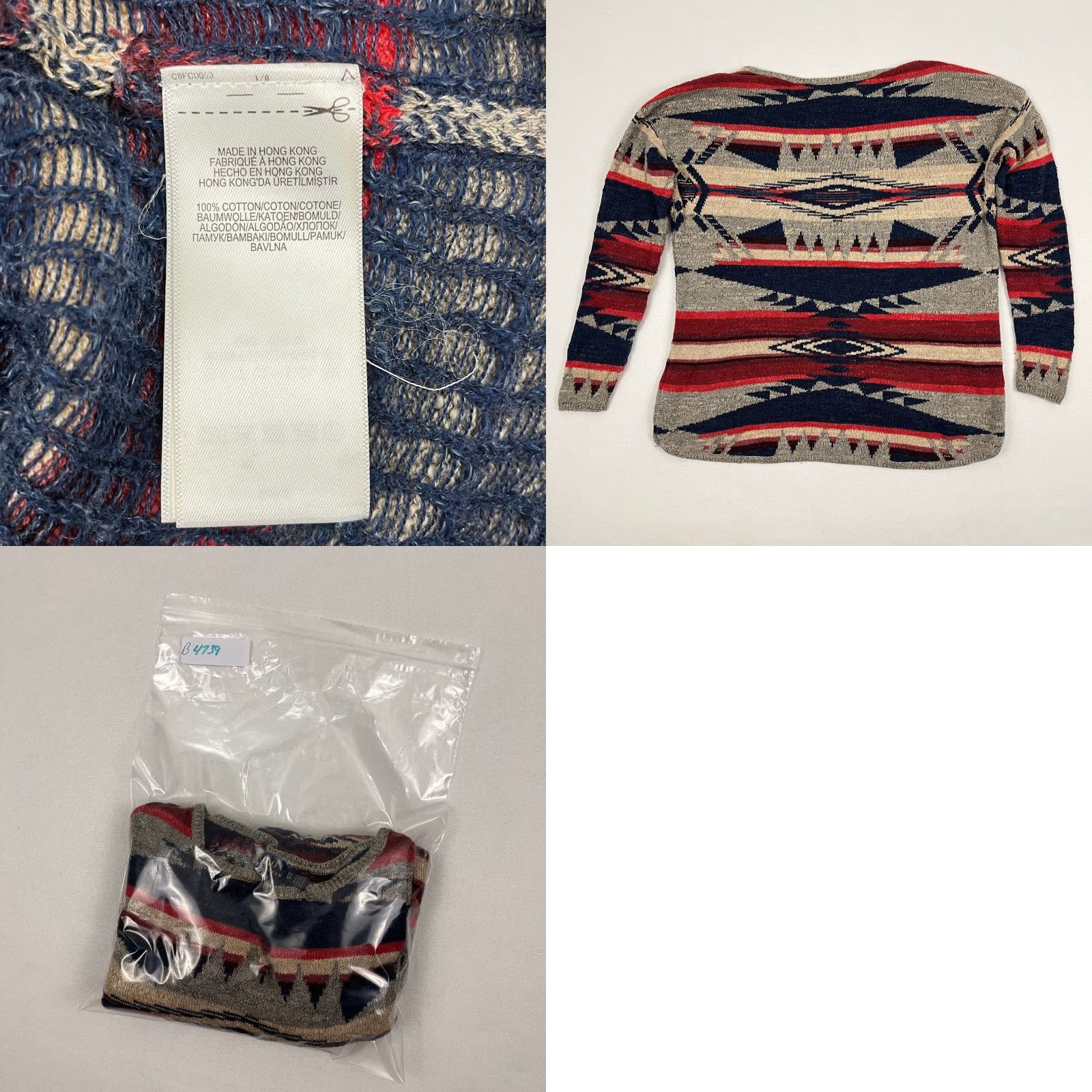 Polo Ralph Lauren Polo Ralph Lauren Sweater Womens XS Oversized Southwestern Aztec Knit Blouse Top Size XS / US 0-2 / IT 36-38 - 8 Thumbnail