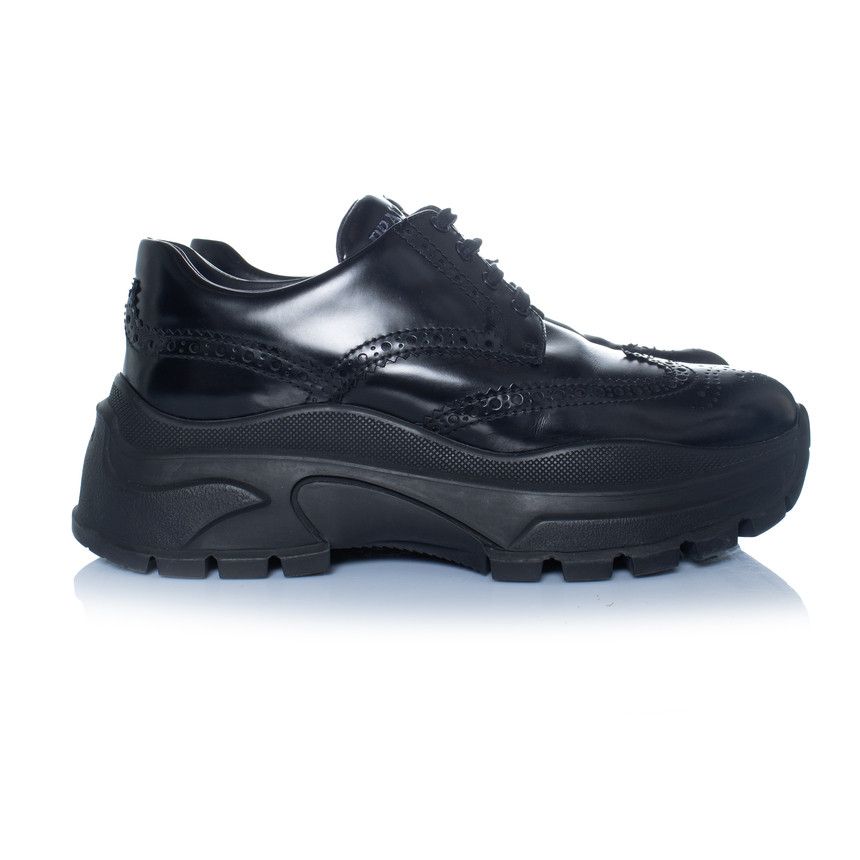 Prada Prada, chunky broque trainers in black Size US 10.5 / IT 40.5 - 4 Thumbnail