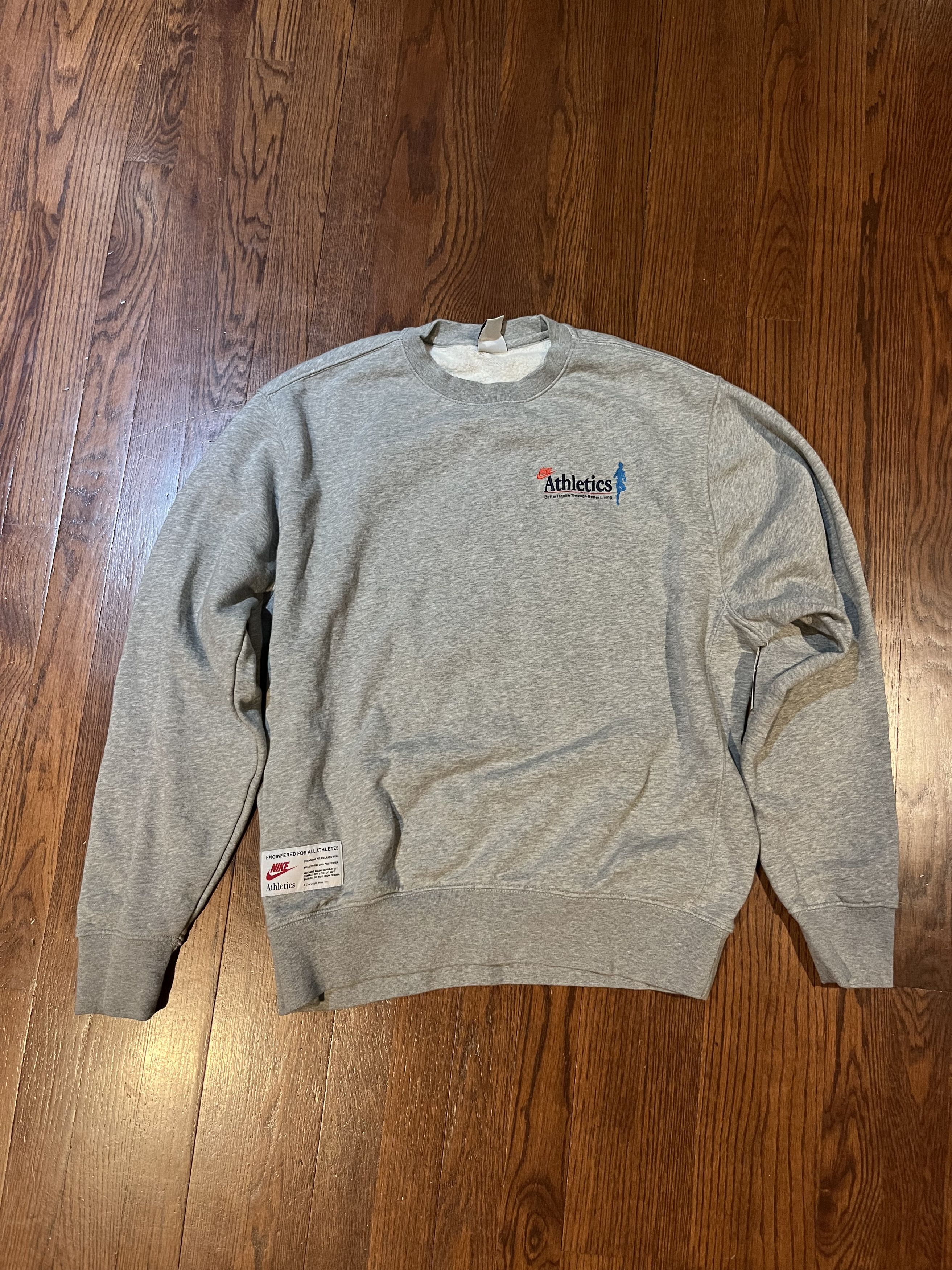 Nike Nike Athletic Grey Crewneck - Size Medium Size US M / EU 48-50 / 2 - 6 Thumbnail
