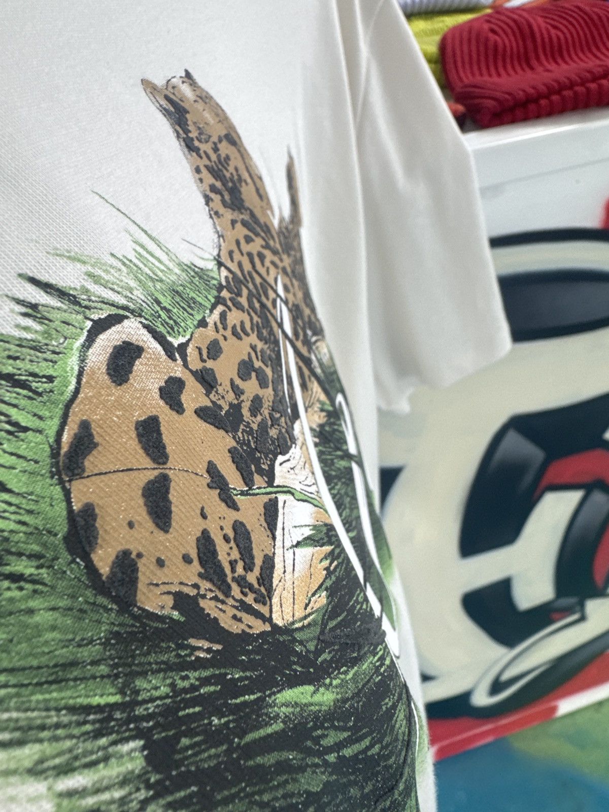 Amiri Amiri Cheetah Logo Tee White/Green Size US L / EU 52-54 / 3 - 4 Thumbnail