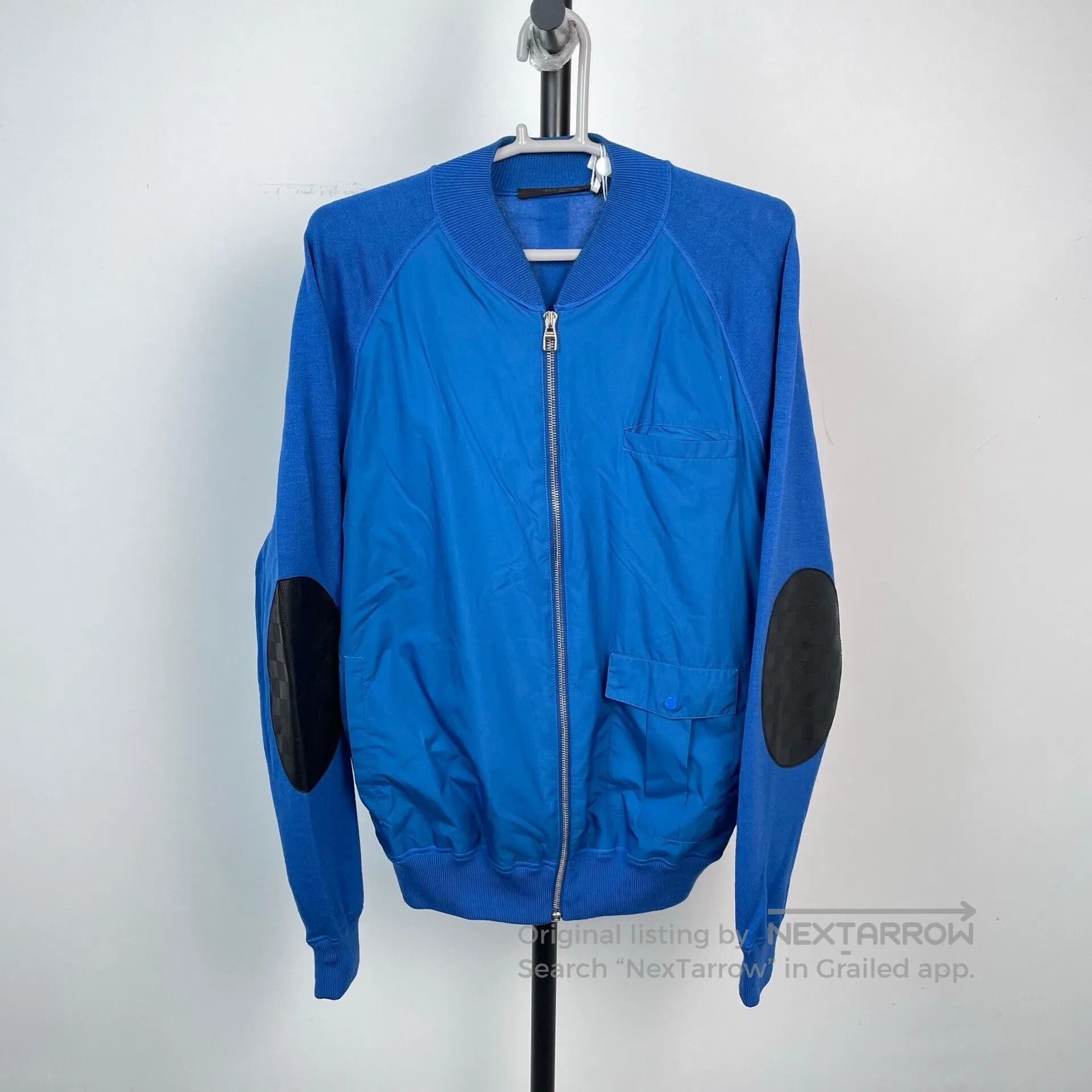 Louis Vuitton Louis Vuitton Navy Blue Nylon Patchwork Knit Jacket Zip-Up Size US S / EU 44-46 / 1 - 1 Thumbnail