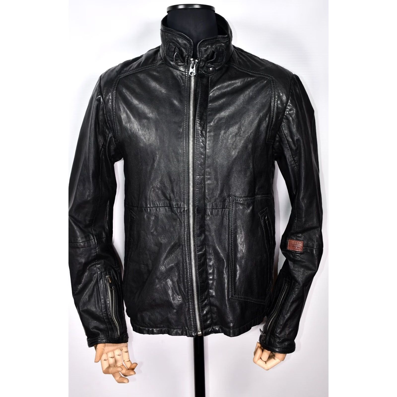 G-Star G-Star RCO Brando Leather Jacket XL Men's Black Leather Classic Biker Zip Casual 57cm 70cm 48cm Size XL Size US XL / EU 56 / 4 - 2 Thumbnail