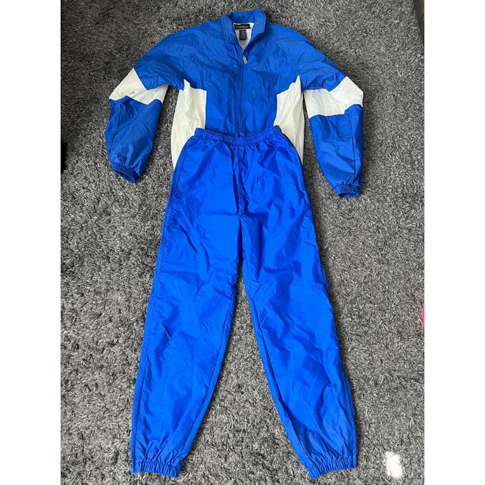 Holloway Vintage Halloway Blue And White Windbreaker Track Suit Size ...