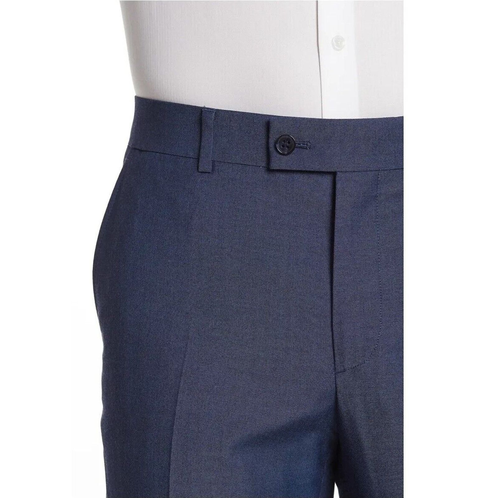 Savile Row Savile Row Men's Navy Slim Fit Dress Pants Size 38W 34L Size US 38 / EU 54 - 2 Thumbnail