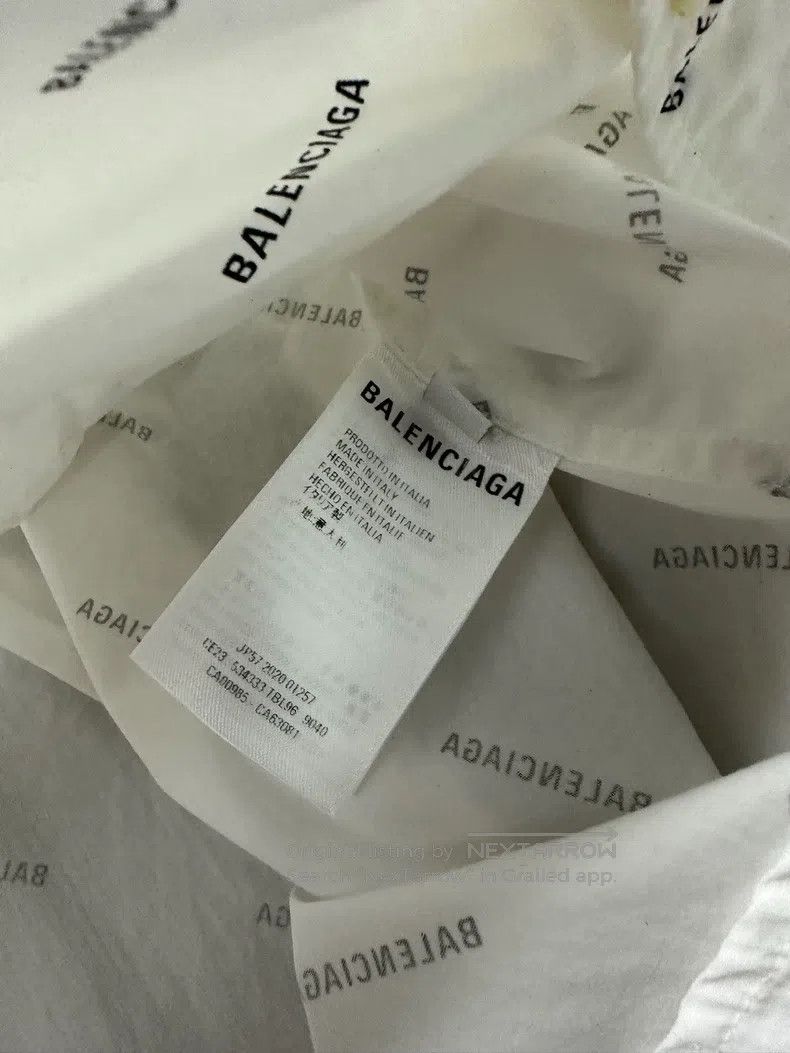 Balenciaga Balenciaga size 37 Printed Shirt, White Print Size US M / EU 48-50 / 2 - 4 Thumbnail