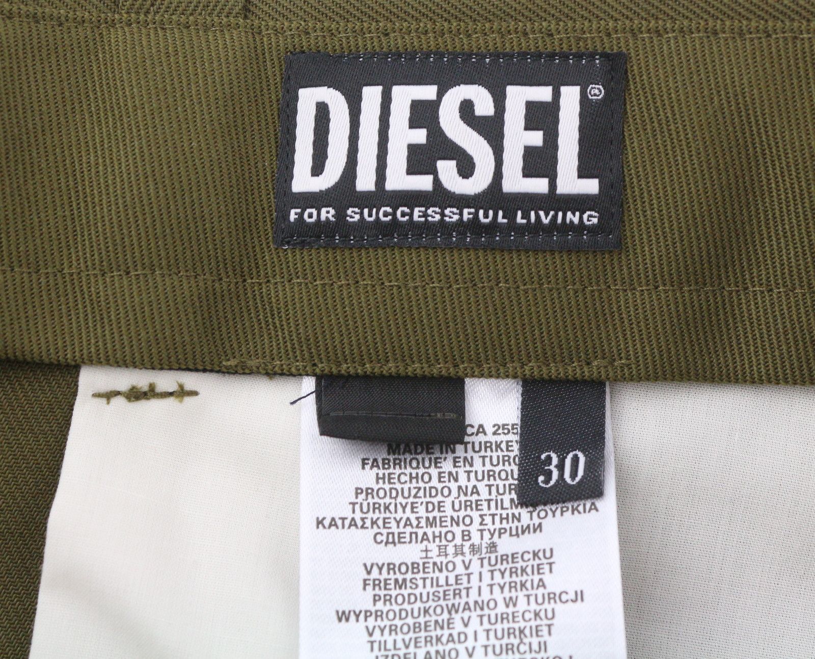 Diesel P-RHEE-NW W30 Green Wool Blend Pleated Cargo 85377 Size US 30 / EU 46 - 10 Thumbnail