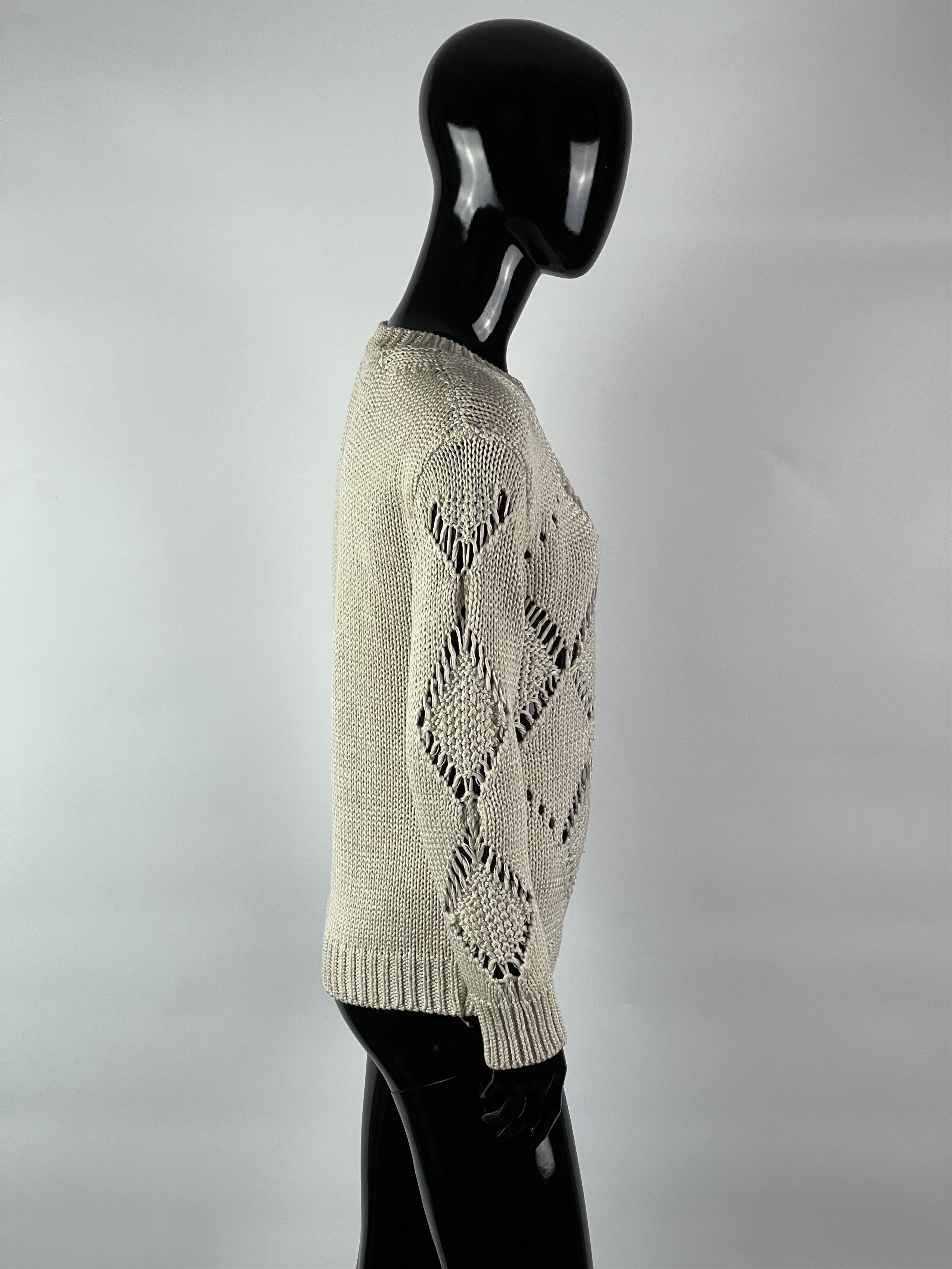 Sandro Sandro Women's Beige Knit Sweater Size 1 Size S / US 4 / IT 40 - 2 Thumbnail