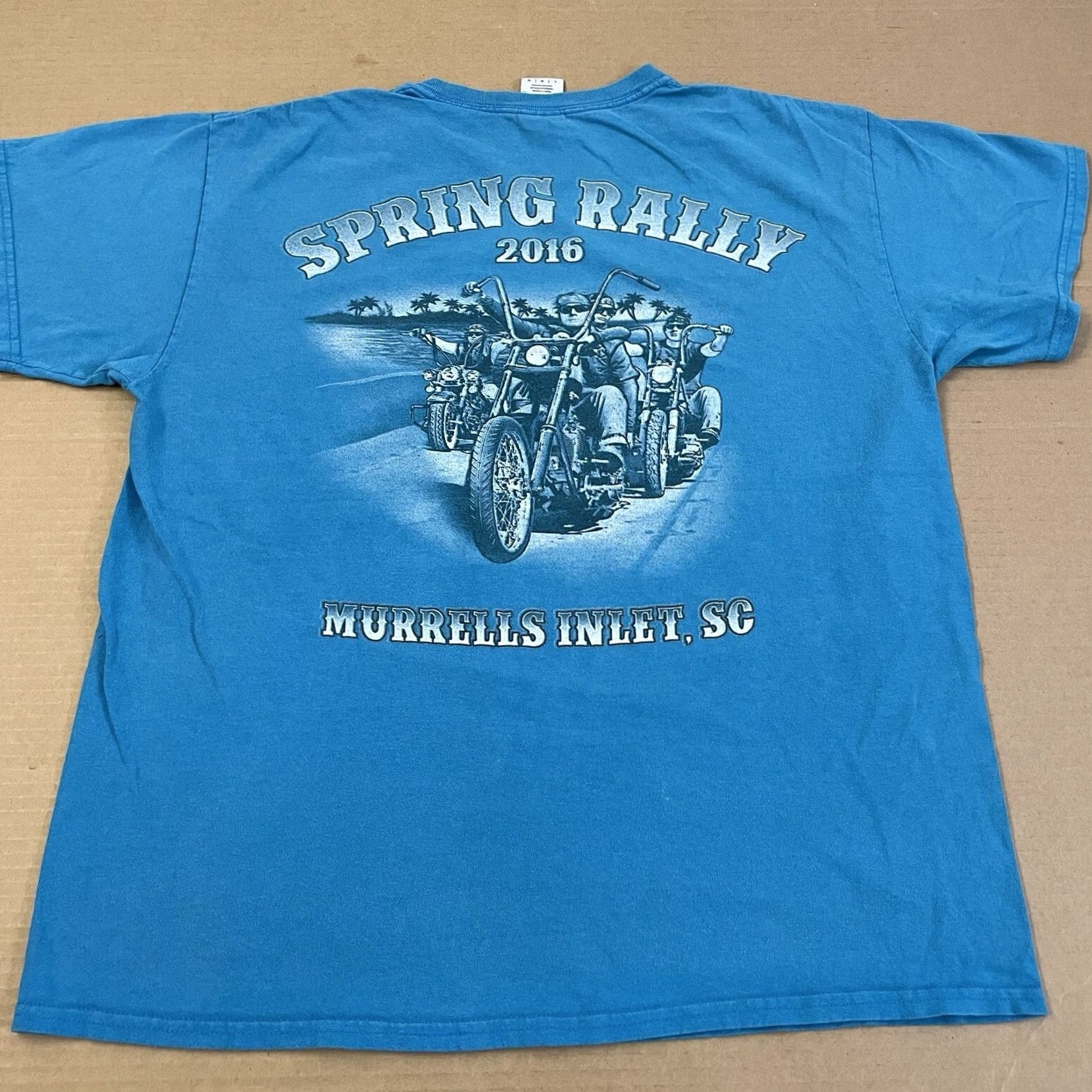 Gildan Gildan South Carolina Spring Rally Shirt Mens Adult Large Blue T-Shirt USA Biker Shirt Size US L / EU 52-54 / 3 - 3 Thumbnail
