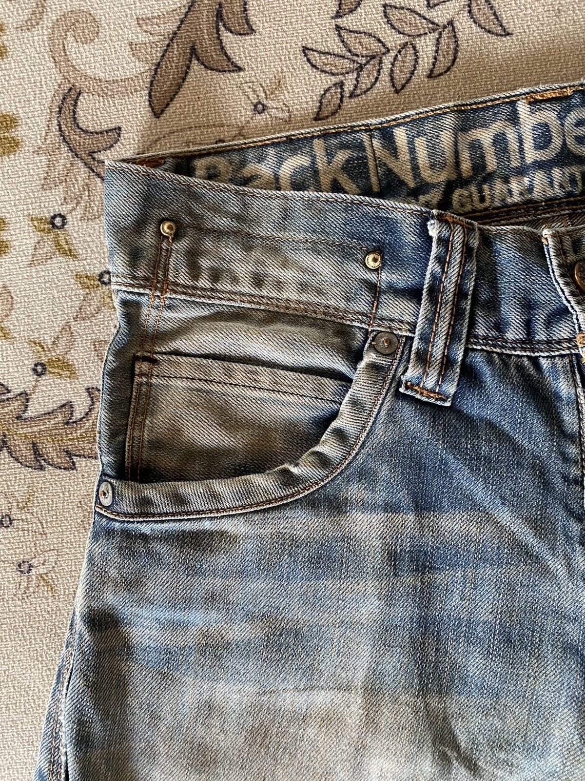 Japanese Brand Vintage Japanese Brand Back Number Distressed Denim Size US 28 / EU 44 - 4 Thumbnail