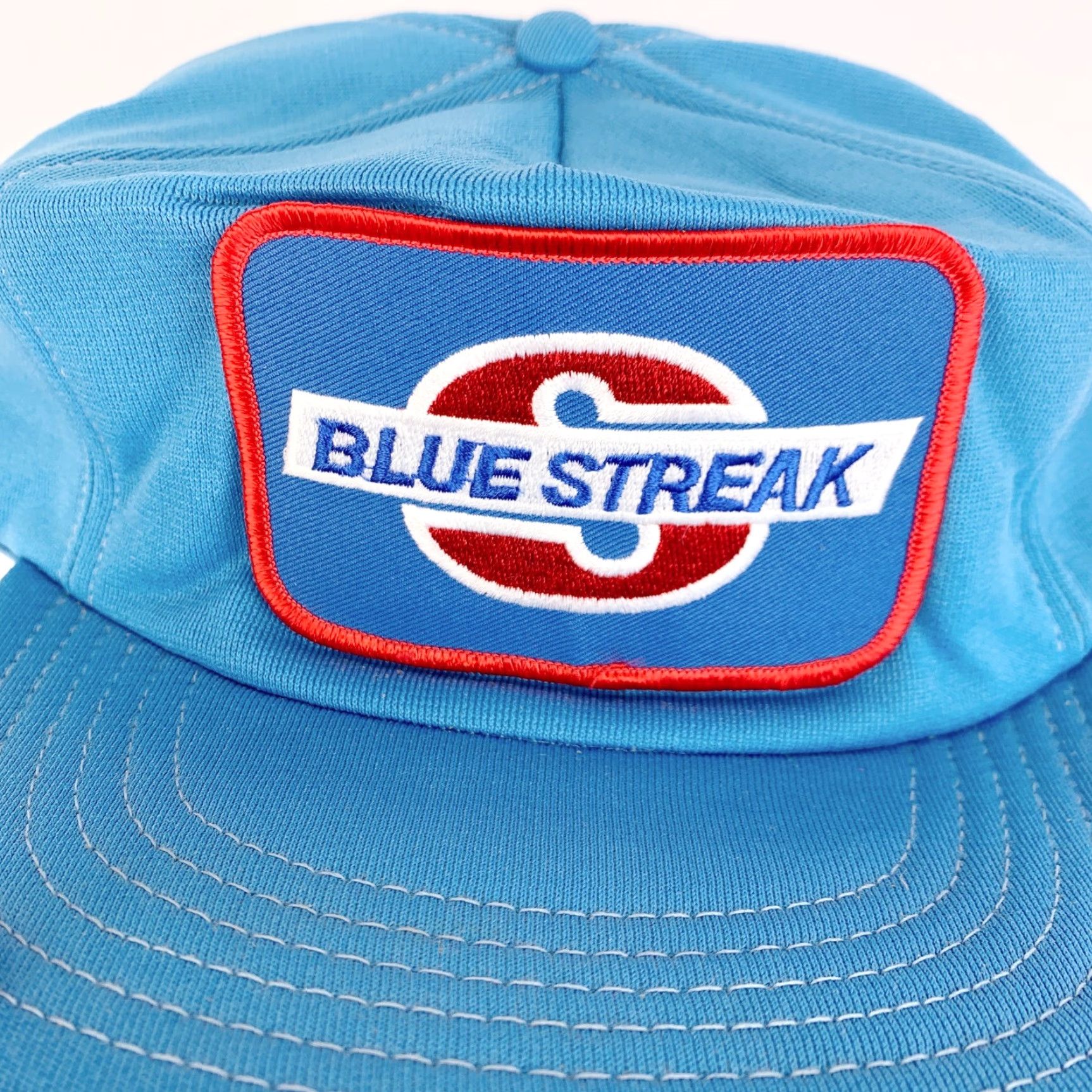 Vintage VINTAGE Active Generation Blue Streak Patch Snapback Trucker Cap Hat One Size 1970s Size ONE SIZE - 2 Thumbnail