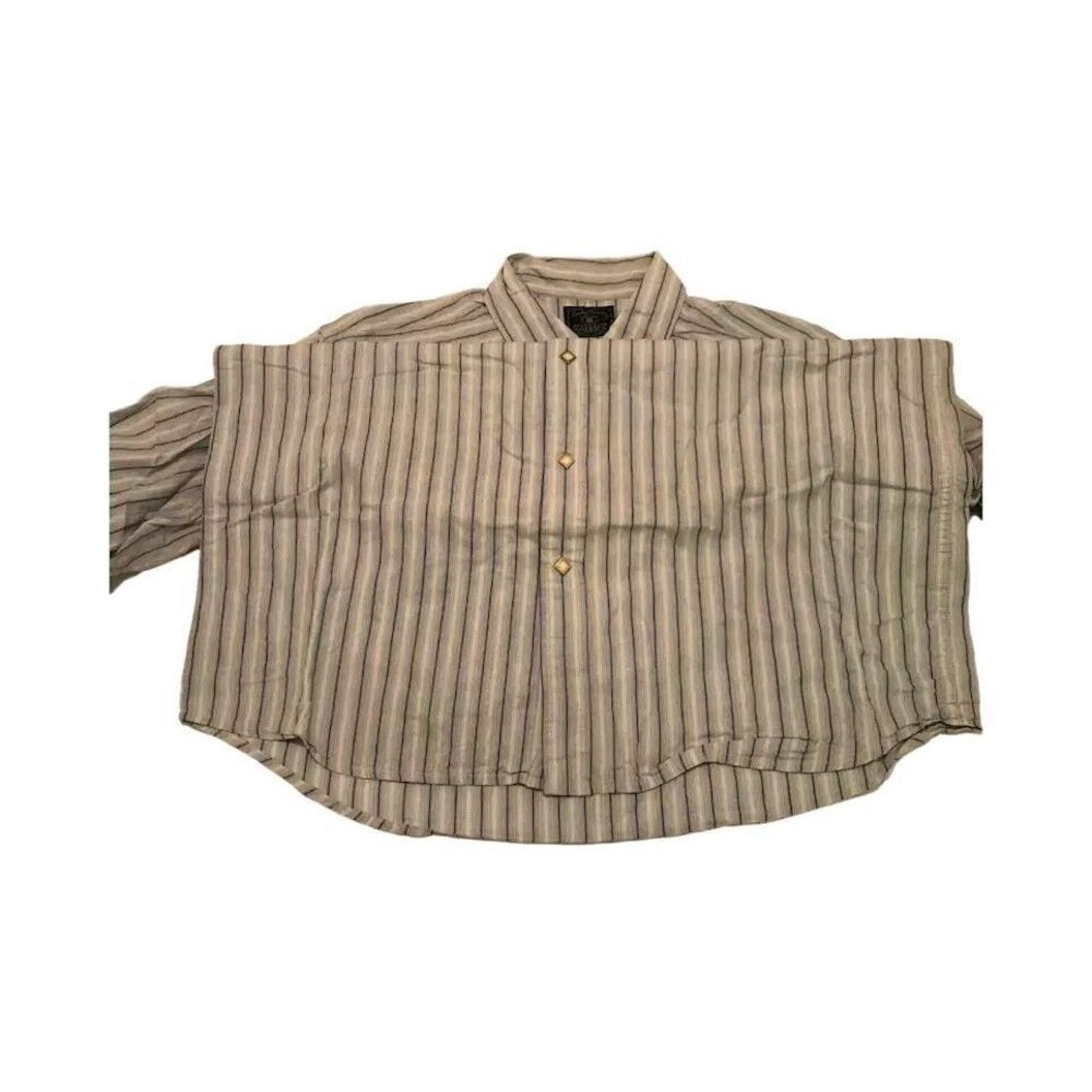 Lucky Brand Lucky Brand Dungarees America Men's Shirt XL Blue Striped Size US XL / EU 56 / 4 - 2 Thumbnail