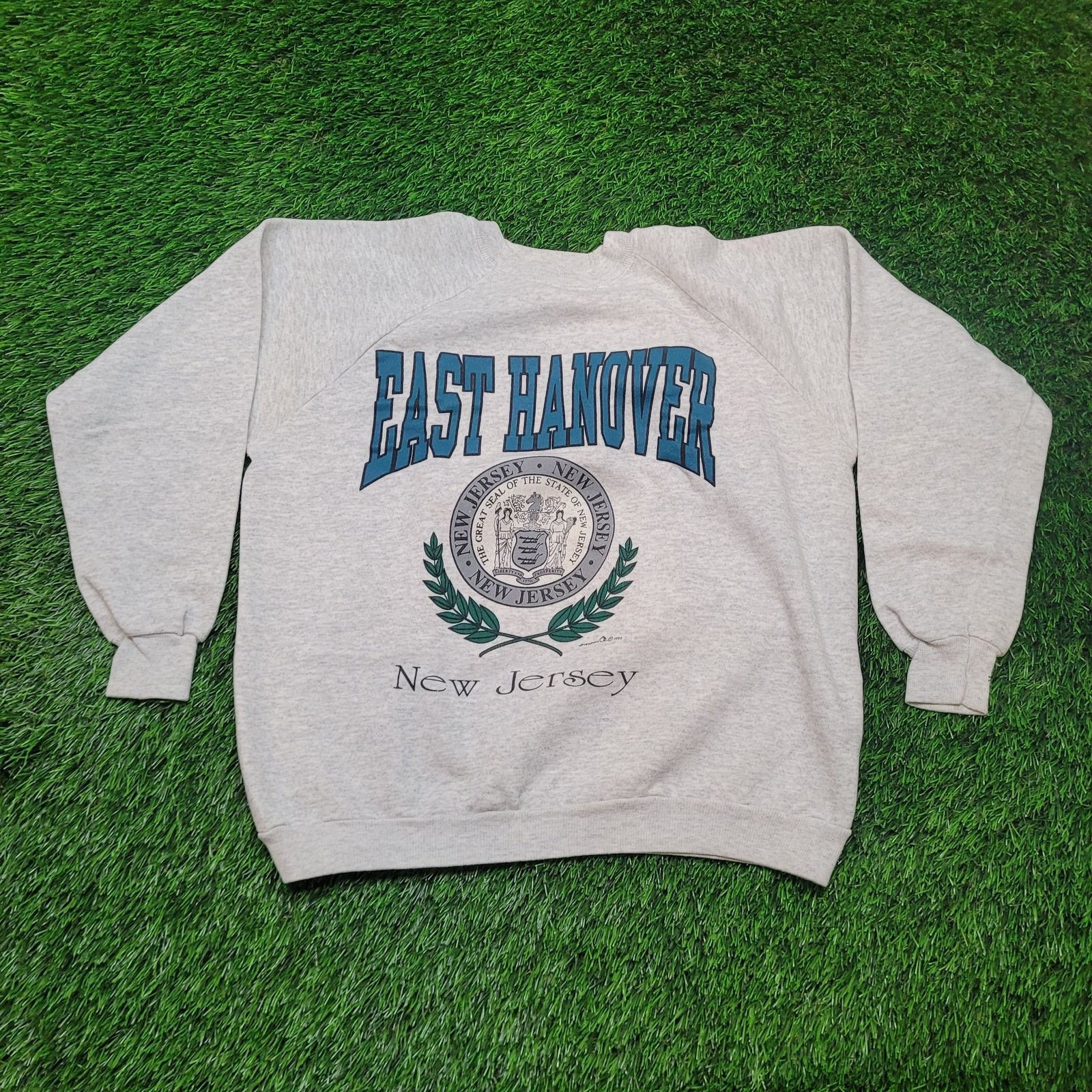 Hanes VTG 1992 Hanes New Jersey Sweatshirt Medium Oversized Crop Size US M / EU 48-50 / 2 - 1 Thumbnail