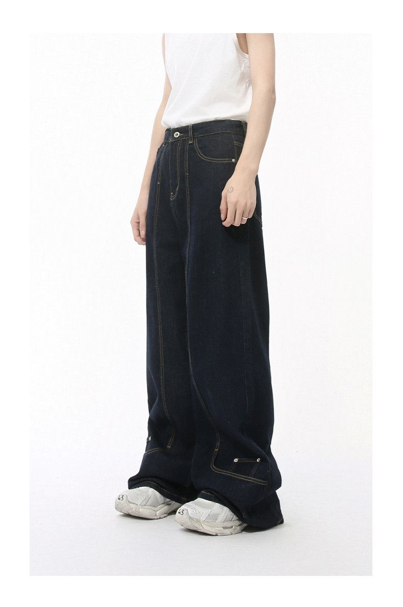 Japanese Brand × Vintage Japanese retro deconstructed wide-leg straight jeans trend Size US 32 / EU 48 - 3 Thumbnail