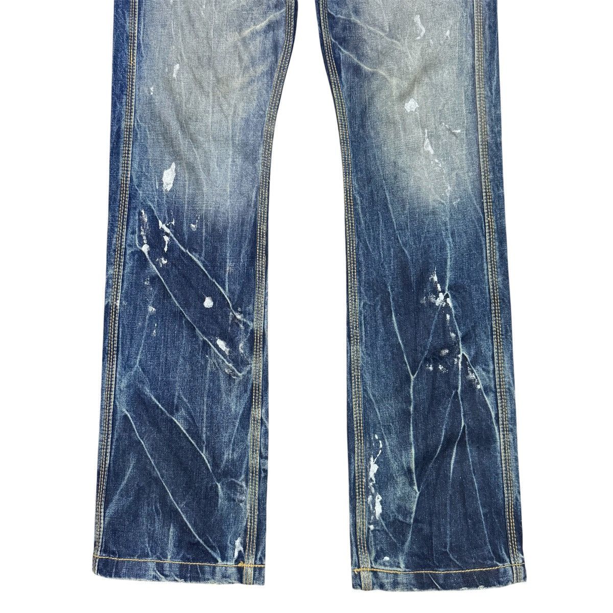 Japanese Brand ARMY OF NO Leather Trimm Denim Painter Jeans Studded Size US 30 / EU 46 - 7 Thumbnail