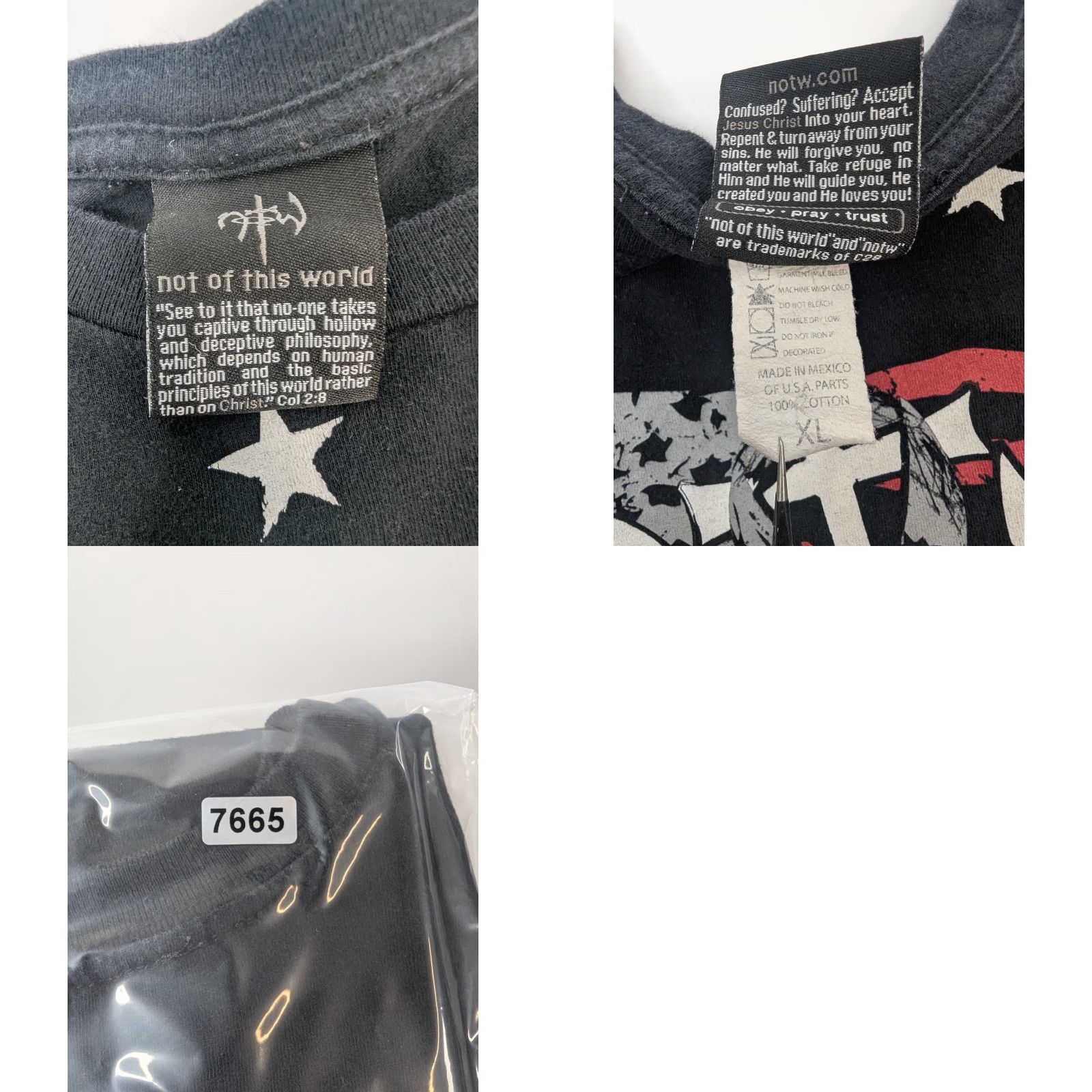 Vintage VINTAGE Not Of This World T-Shirt Men XL Black Not Of This World Jesus T-Shirt Men’s XL Size US XL / EU 56 / 4 - 8 Thumbnail