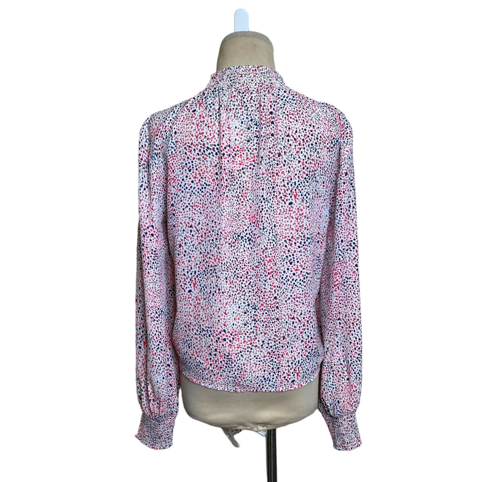 Rachel Zoe Rachel Zoe confetti print mock neck front tie blouse size XS Size XS / US 0-2 / IT 36-38 - 10 Thumbnail