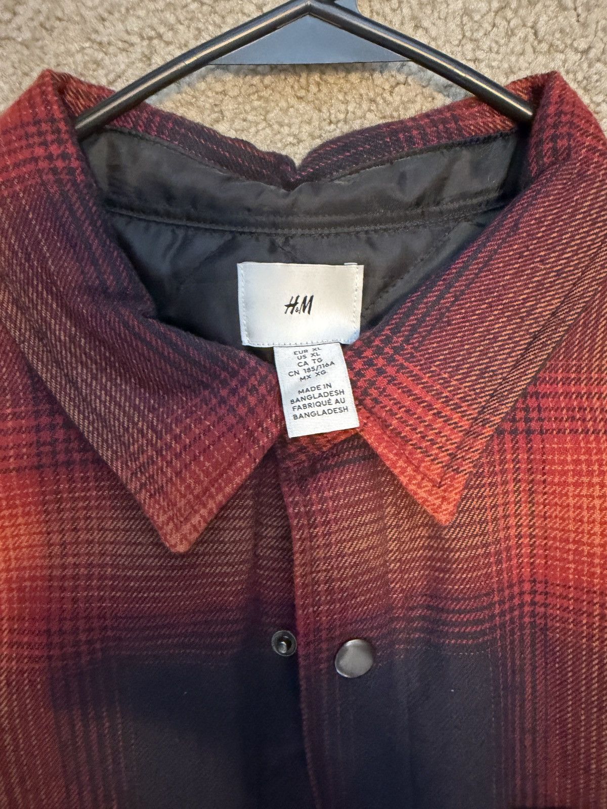 H&M Padded Flannel Size US XL / EU 56 / 4 - 2 Thumbnail