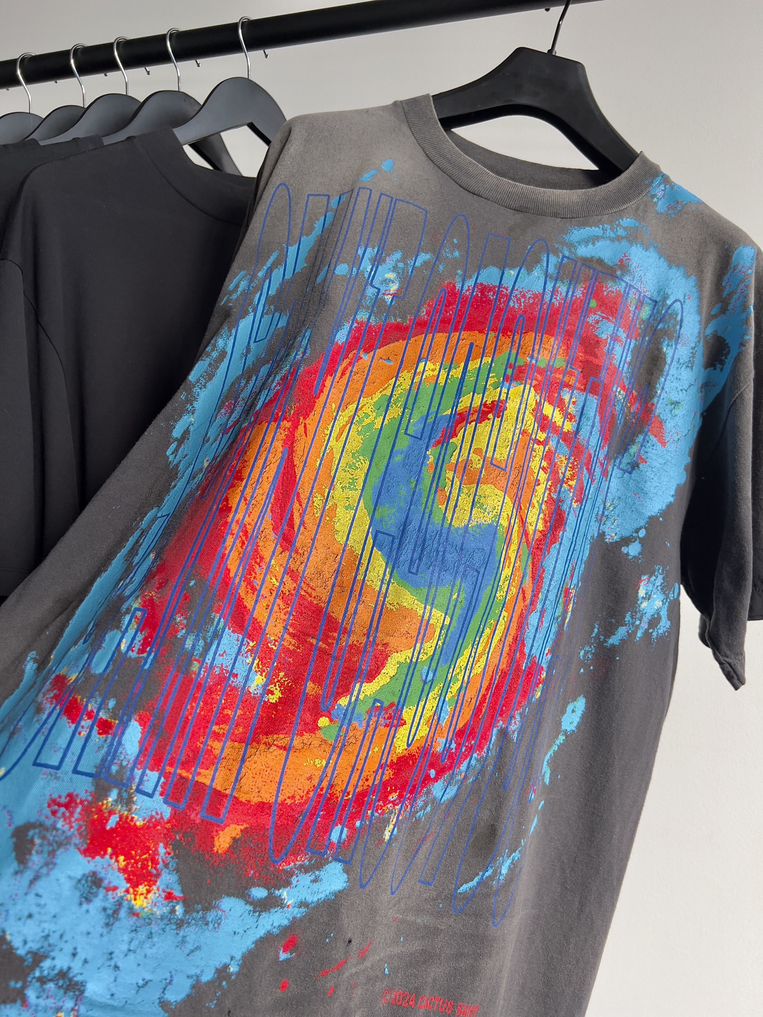 Cactus Plant Flea Market × Saint Michael Faded Single Stitch Hurricane Angry Love God Tee Size US L / EU 52-54 / 3 - 2 Thumbnail