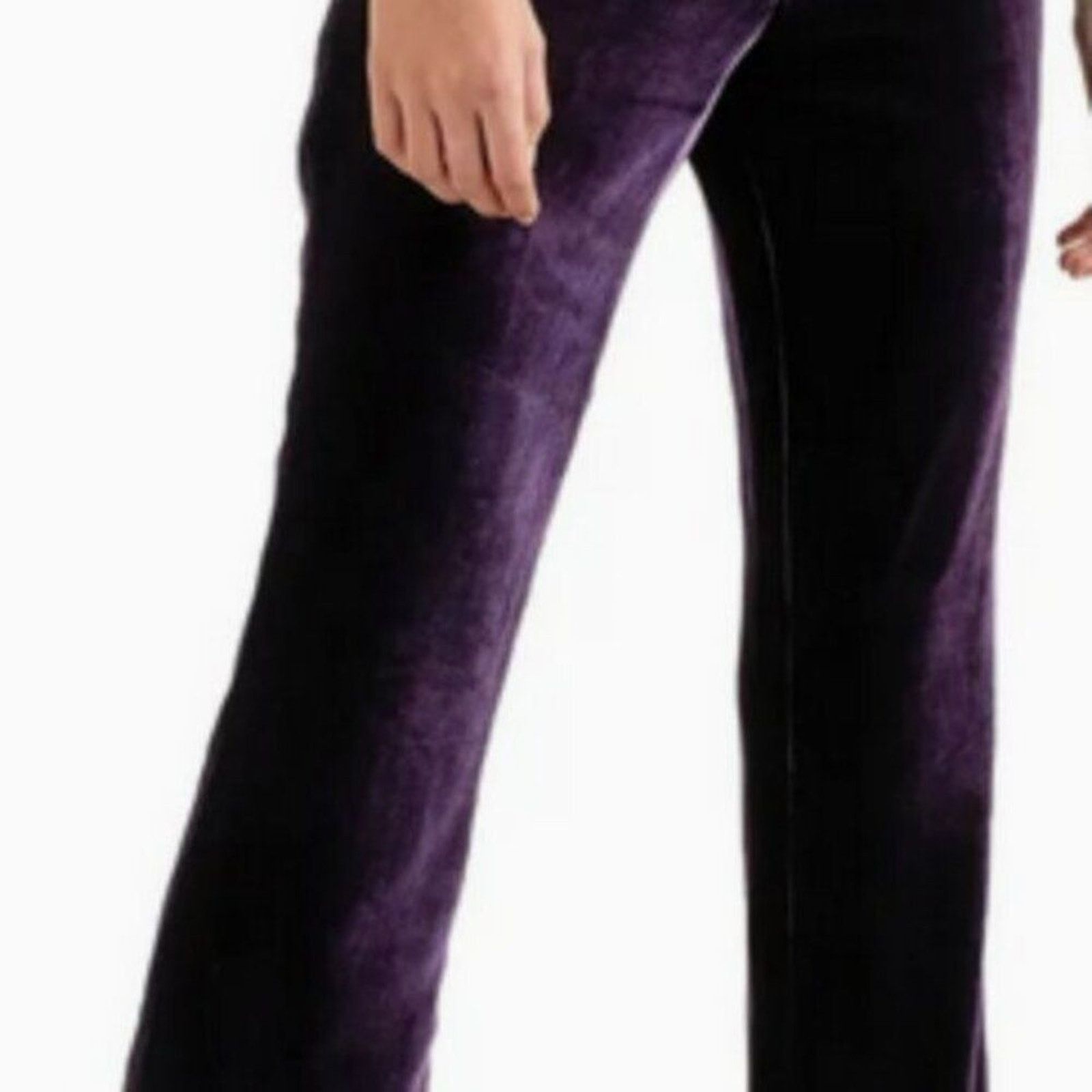 Raquel Diniz Raquel Diniz silk velvet flared pants Purple size 12 Size 34" / US 12 / IT 48 - 4 Thumbnail