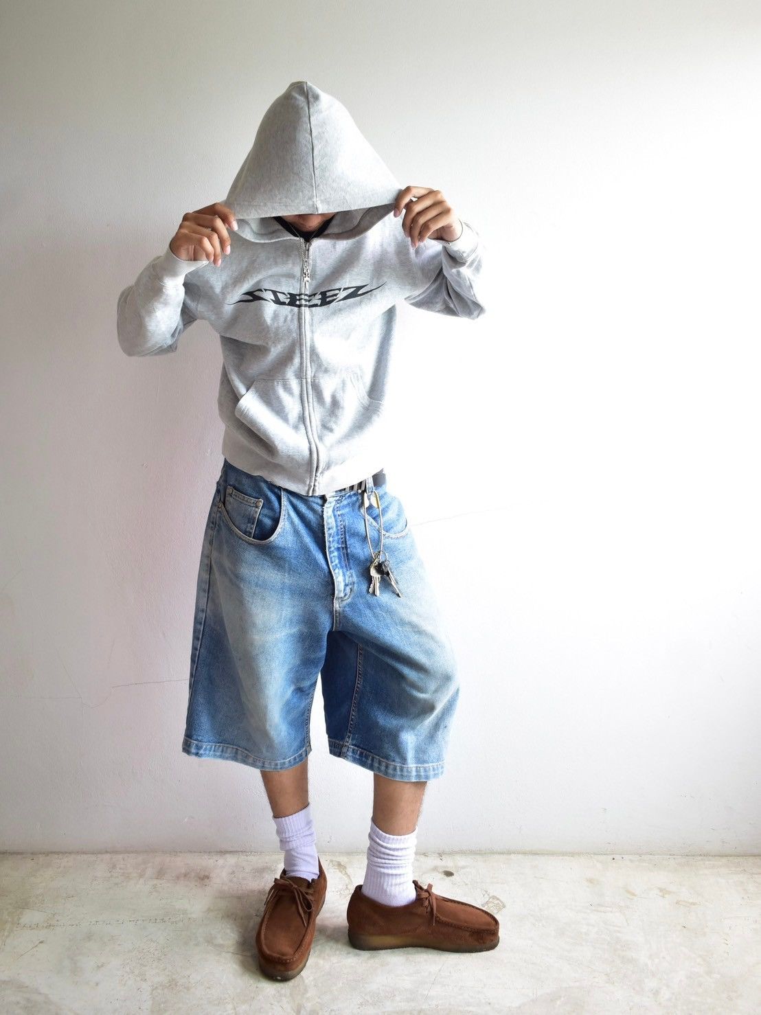 Vintage Y2k STEEZ Hoodie Zip Up Size US S / EU 44-46 / 1 - 2 Thumbnail