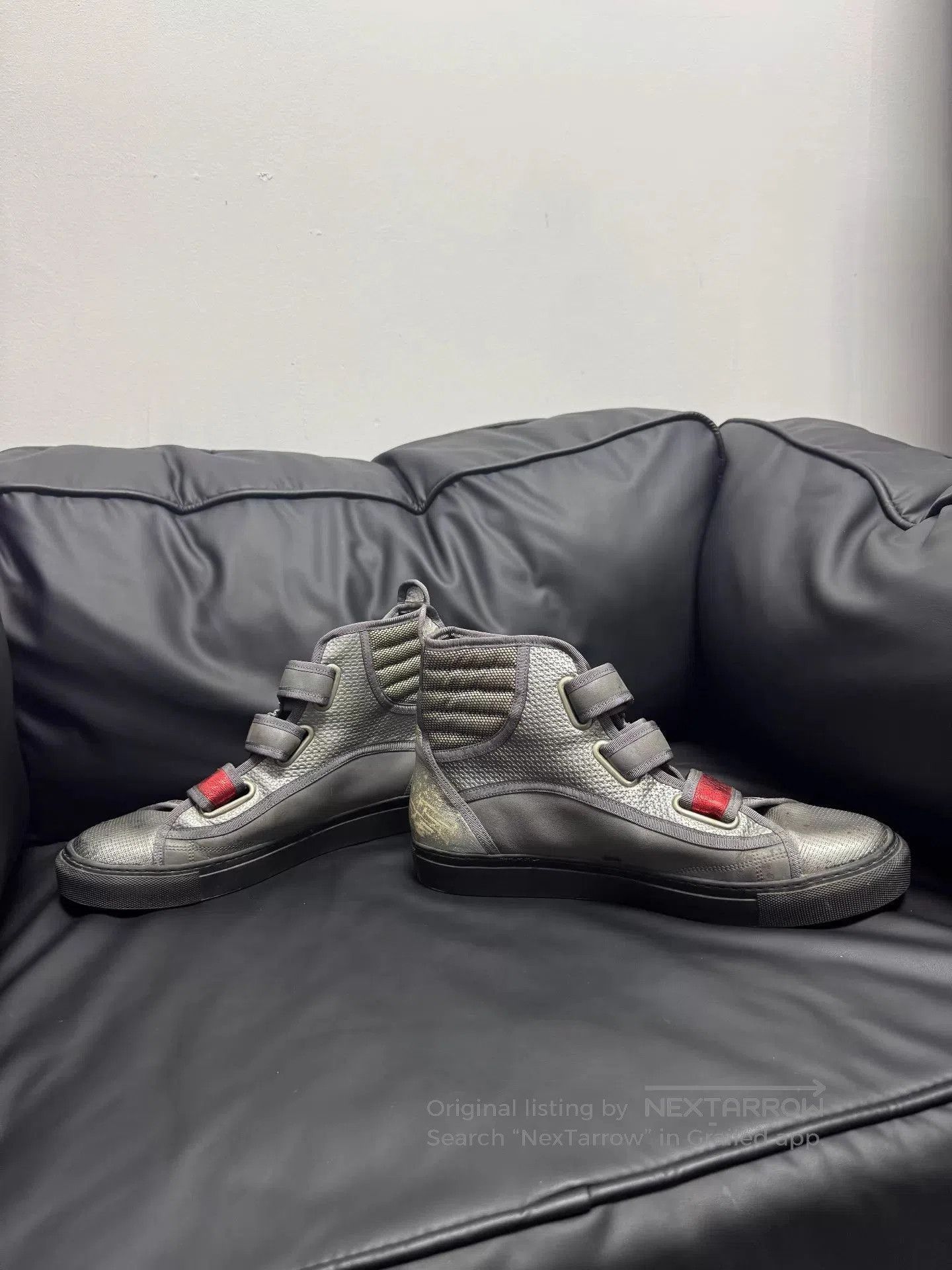 Raf Simons Multi High-Top Sneakers with Strap Accents. Size US 9 / EU 42 - 3 Thumbnail