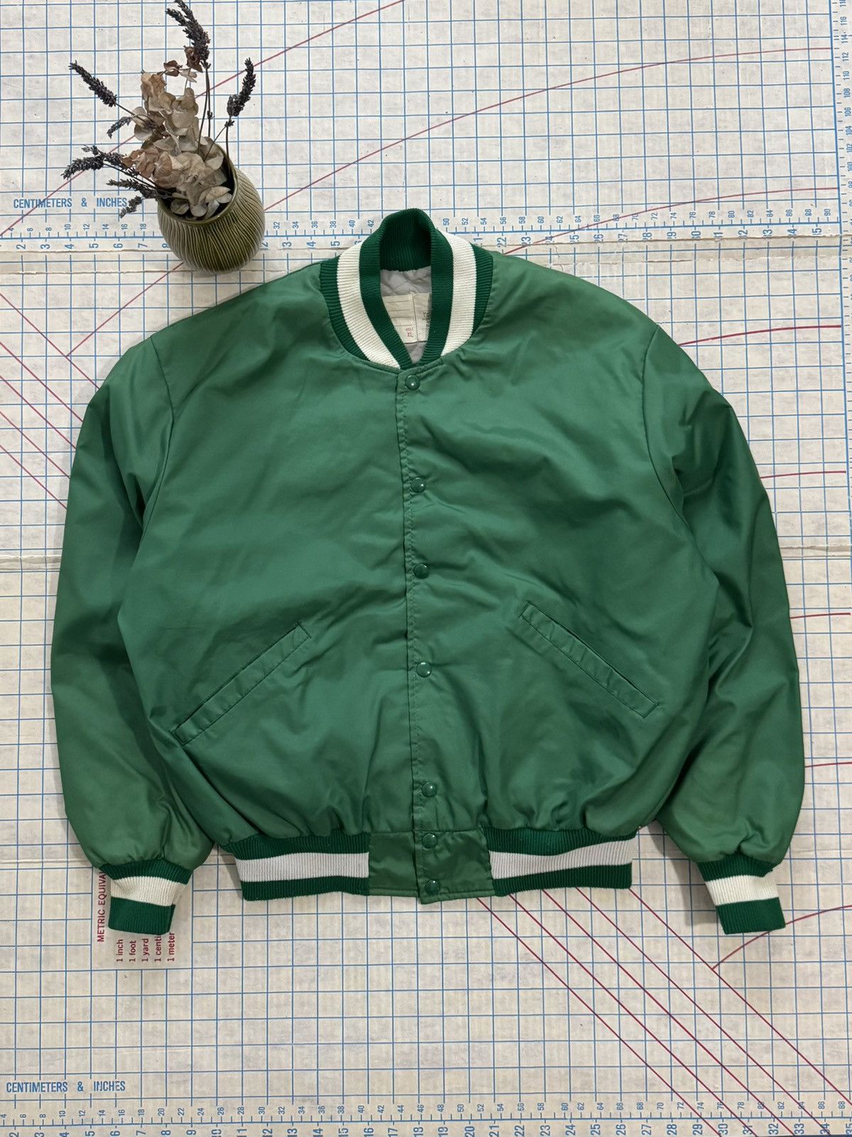 NCAA Vintage Ohio University Bobcats Satin Bomber Jacket Green Size US XL / EU 56 / 4 - 5 Thumbnail
