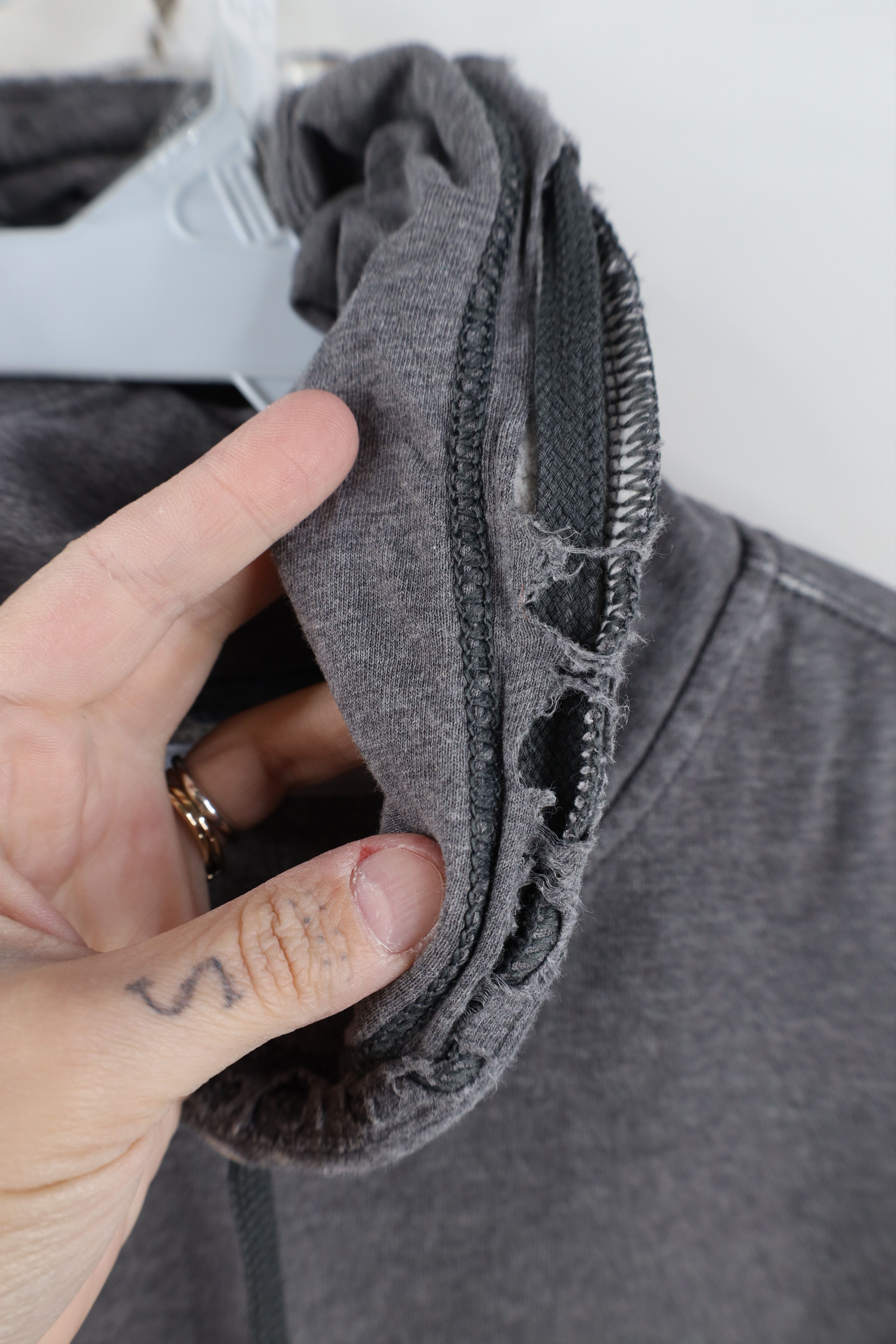 Nike Vintage Nike Travis Scott Mini Swoosh Hoodie Sweatshirt Gray Size US XL / EU 56 / 4 - 10 Thumbnail