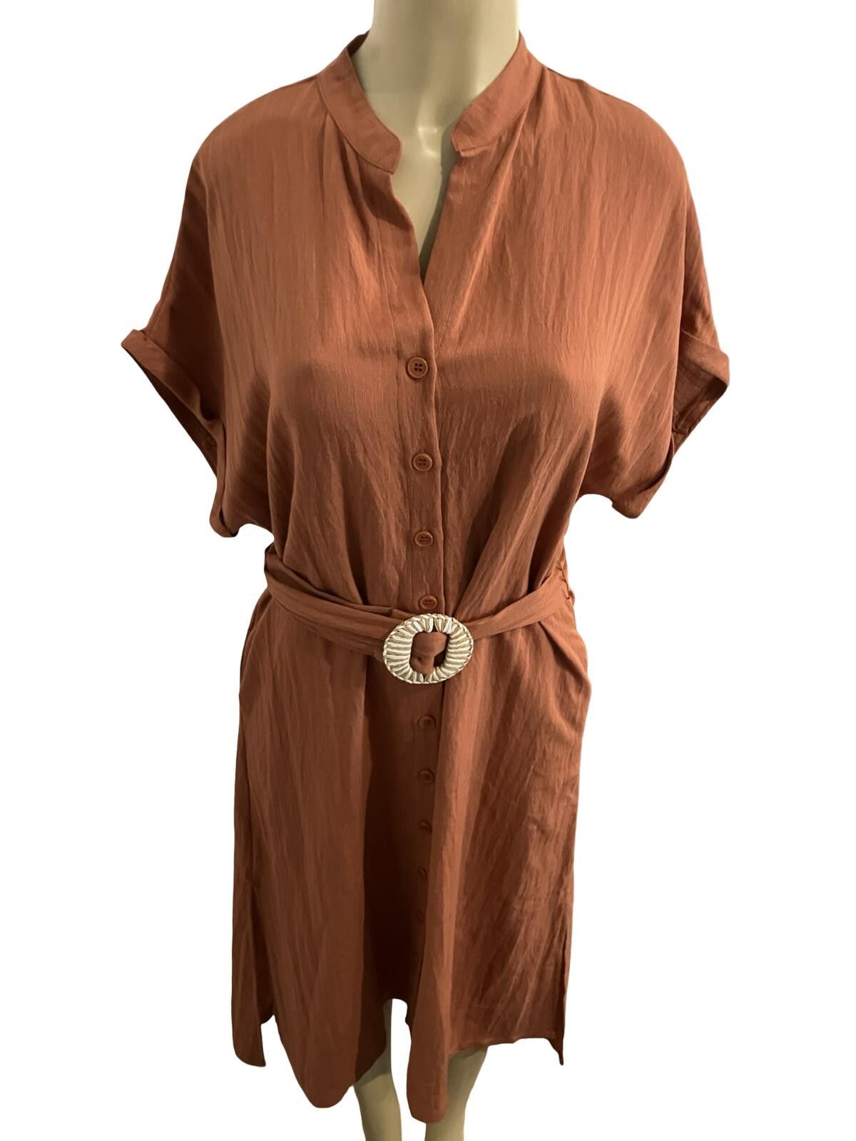 Other NWT Button-Down Belted Dress in Rust Size S / US 4 / IT 40 - 1 Thumbnail