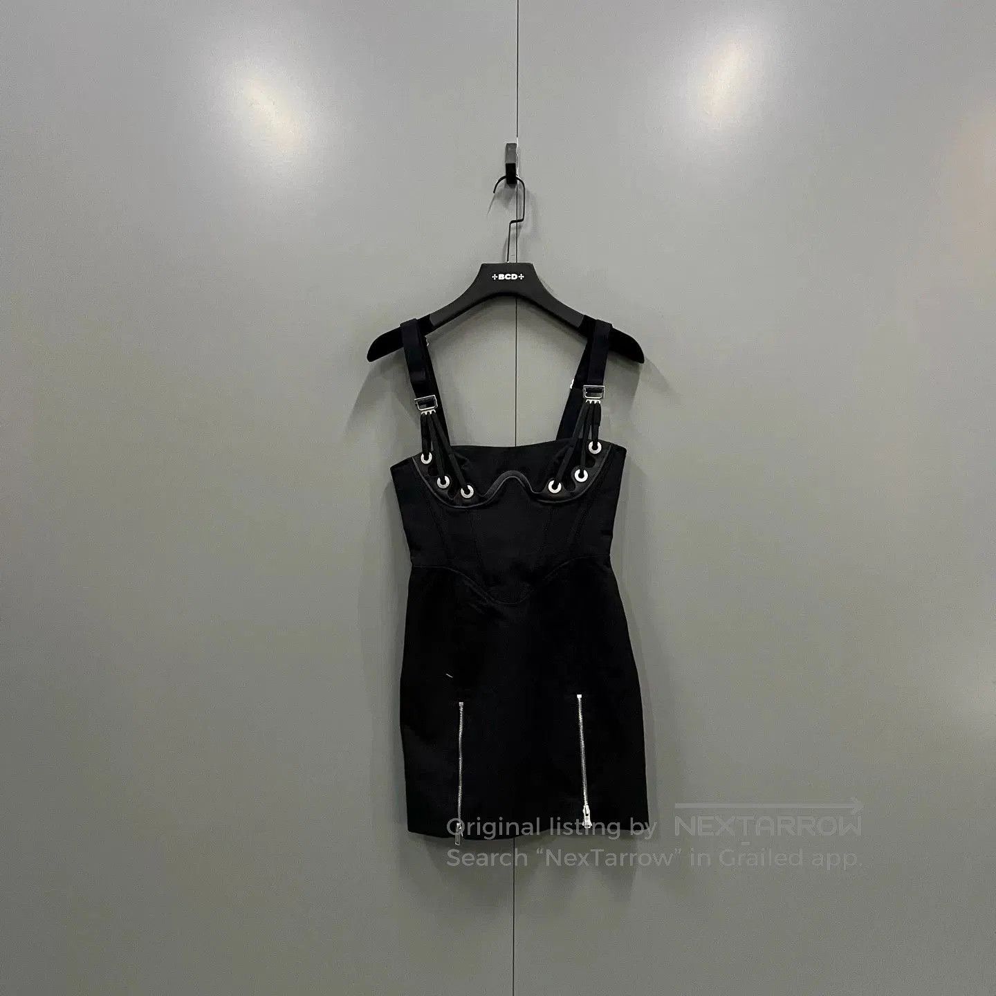 Dion Lee black sleeveless zip mini dress by dion lee. Size S / US 4 / IT 40 - 1 Thumbnail