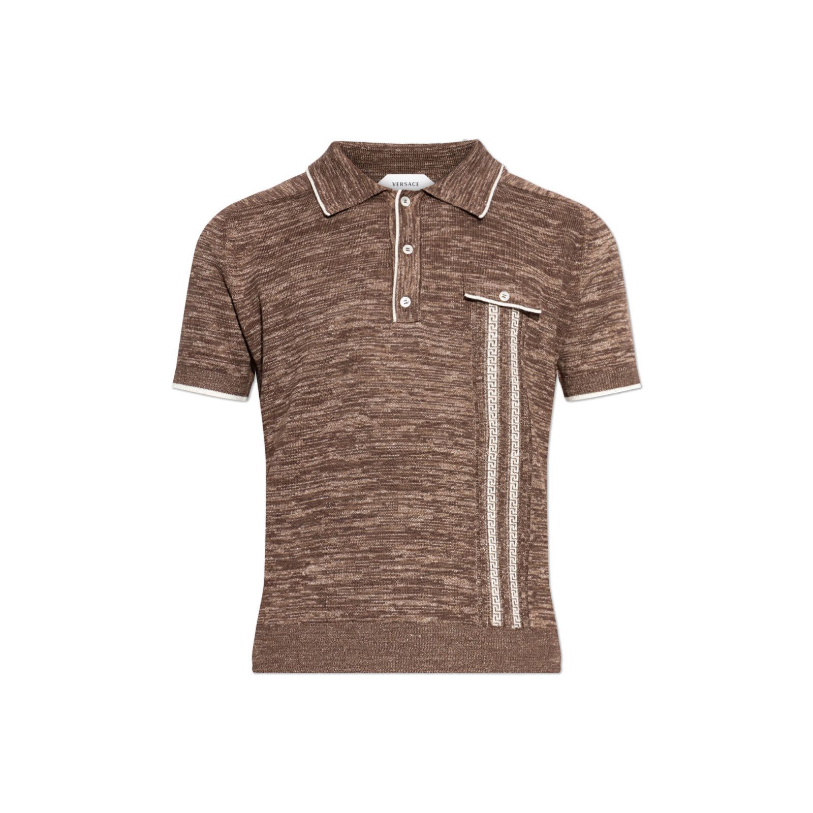 Versace VERSACE Brown Short-Sleeve Polo New & Authentic (Men's size: Size US M / EU 48-50 / 2 - 1 Preview