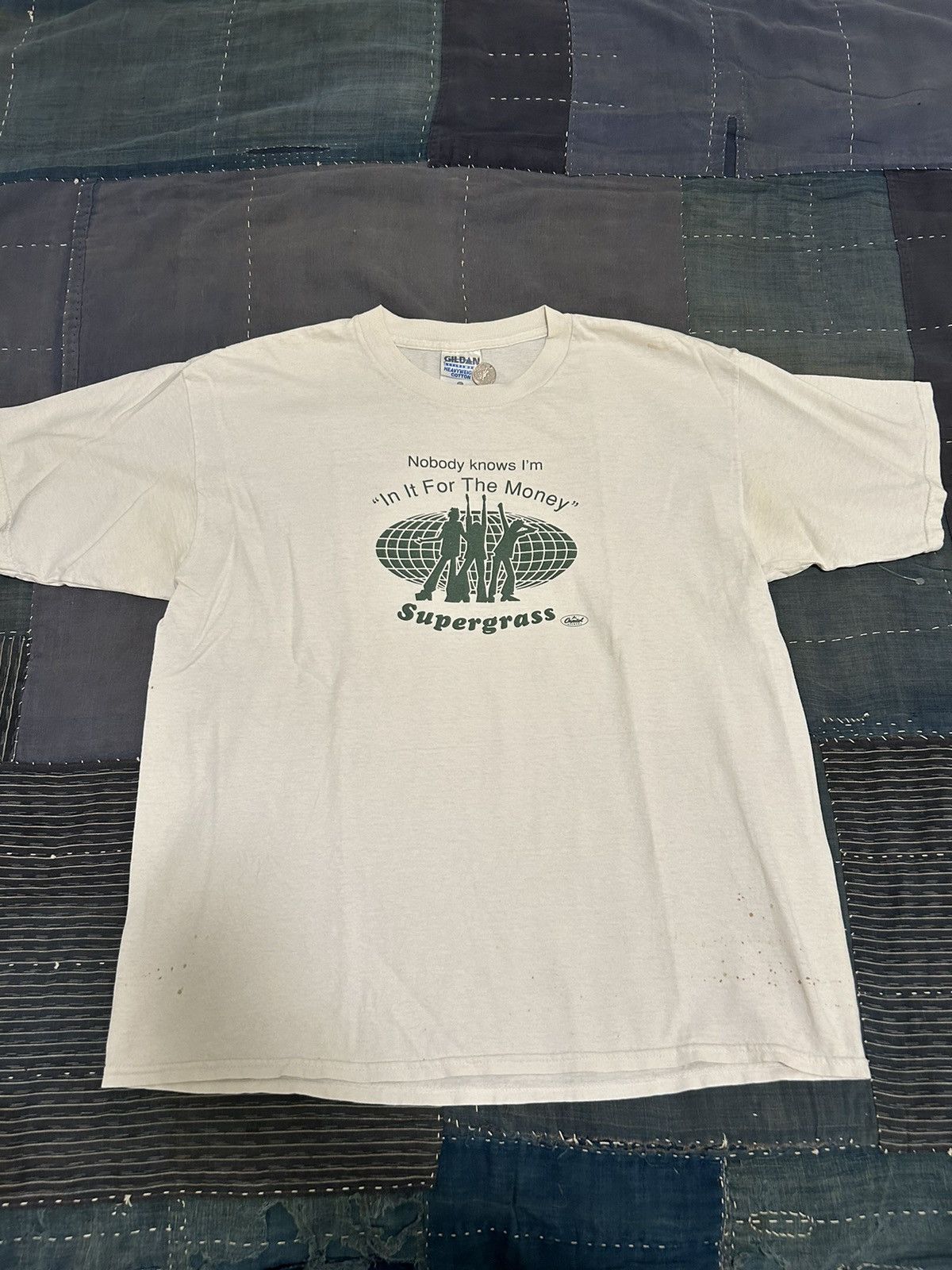 image of Band Tees Vintage Supergrass Band Shirt Oasis 90's Britpop Blur in White, Men's (Size XL)