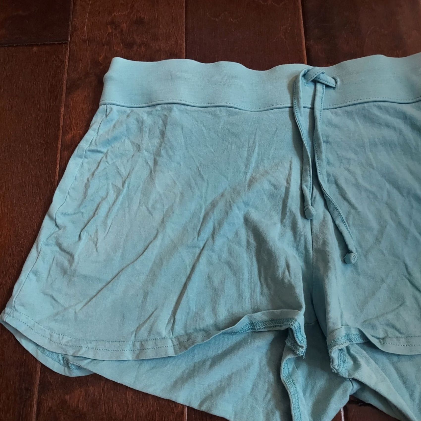 Vintage Kmart Women's Blue Drawstring Shorts - Size M - Cotton - Casual Travel - Solid Pattern - Regular - Women's Shorts - Blue - Drawstring - B616 Size 32" / US 10 / IT 46 - 3 Thumbnail