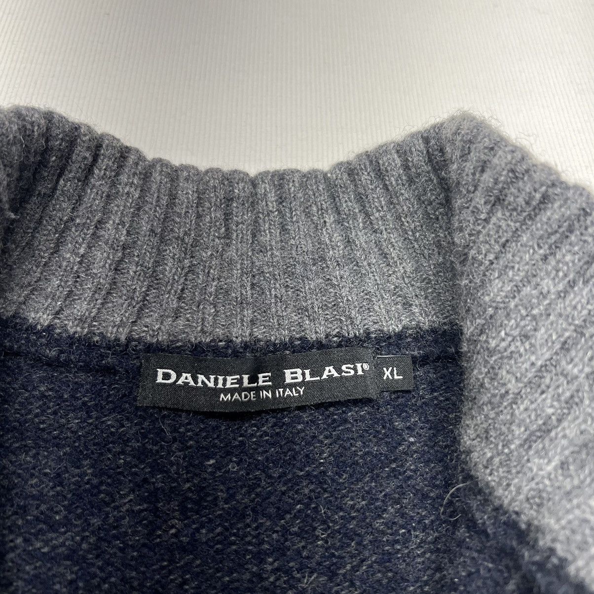 Daniele Blasi × Designer Daniele Blasi Sweater Blue 1/4 Zip Pullover Knit Italy Size US XL / EU 56 / 4 - 6 Thumbnail